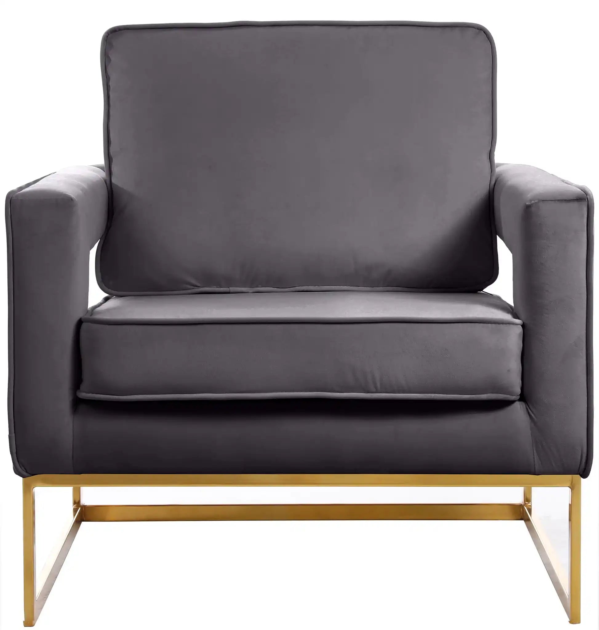 Noah - Accent Chair with Gold Legs