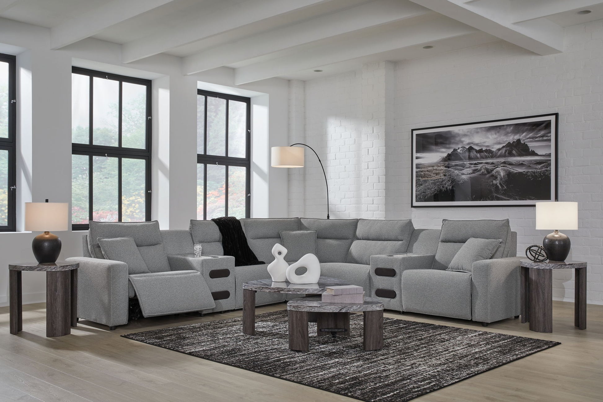 ModMax II - Salt And Pepper - Reclining Sectional - Best Buy Furniture