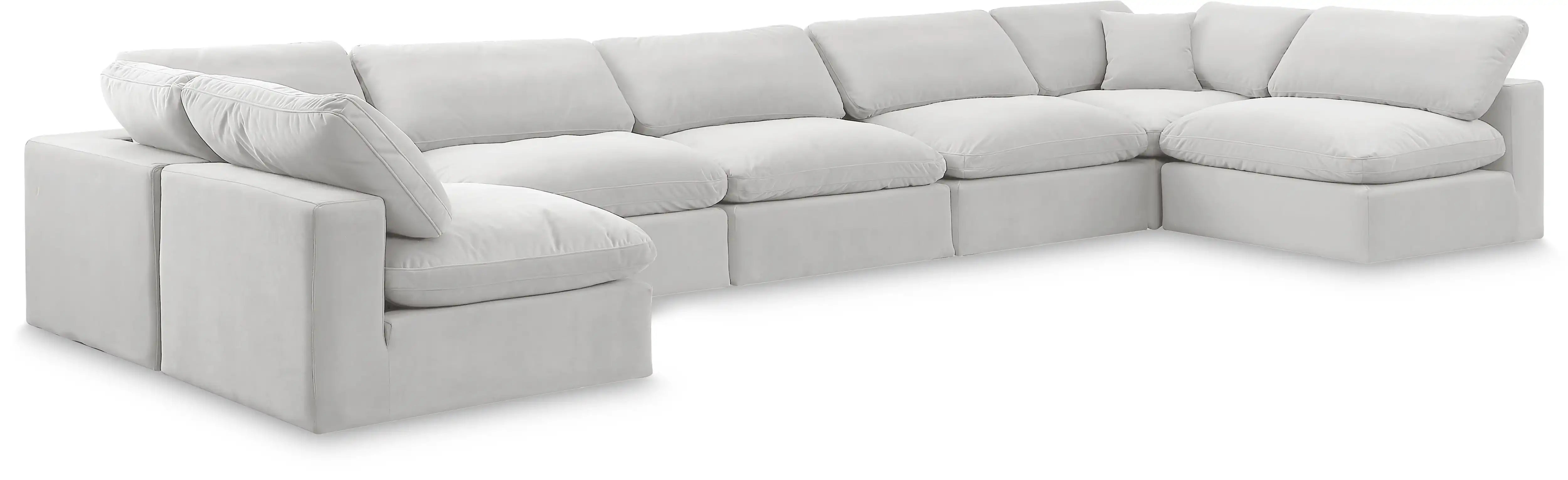 Comfy - 7 Piece Velvet Modular Armless Sectional - Best Buy Furniture