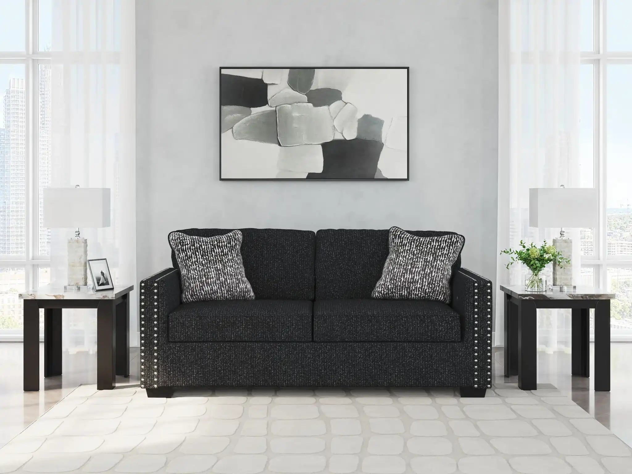 Jasmine Peaks - Sofa - Coal - Best Buy Furniture