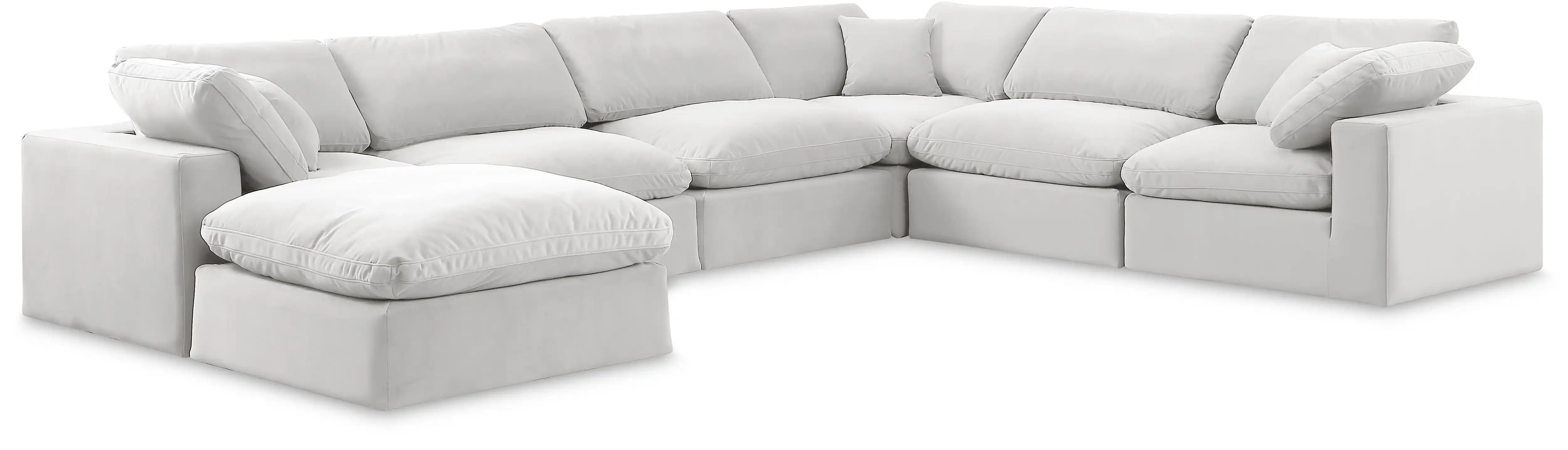 Comfy - 7 Piece Velvet Modular Sectional With Chaise - Best Buy Furniture
