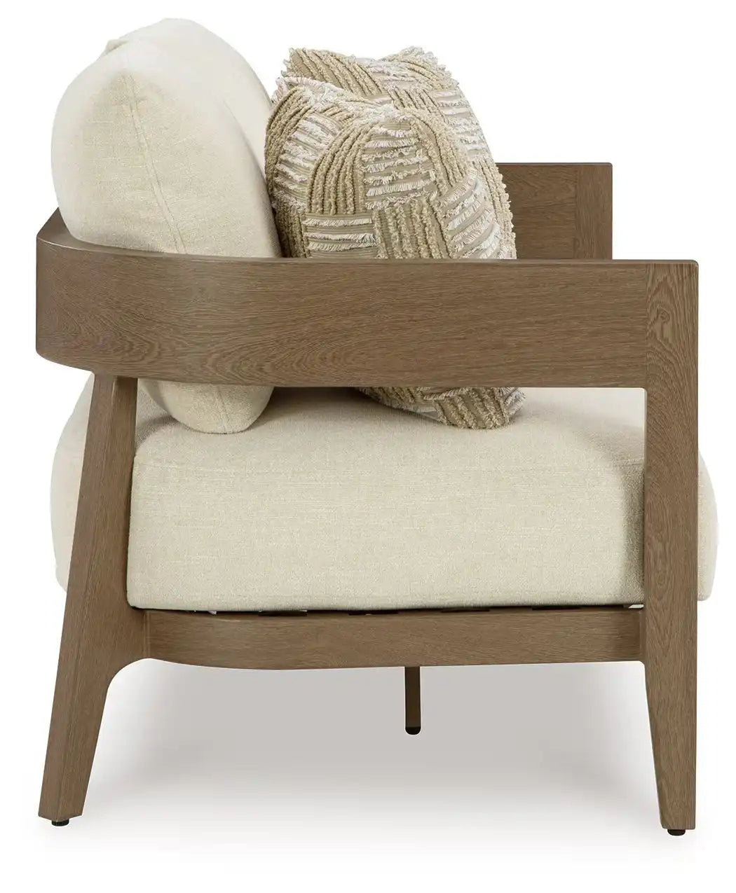 Serene Bay - Loveseat With Cushion - Dark Brown / White - Best Buy Furniture