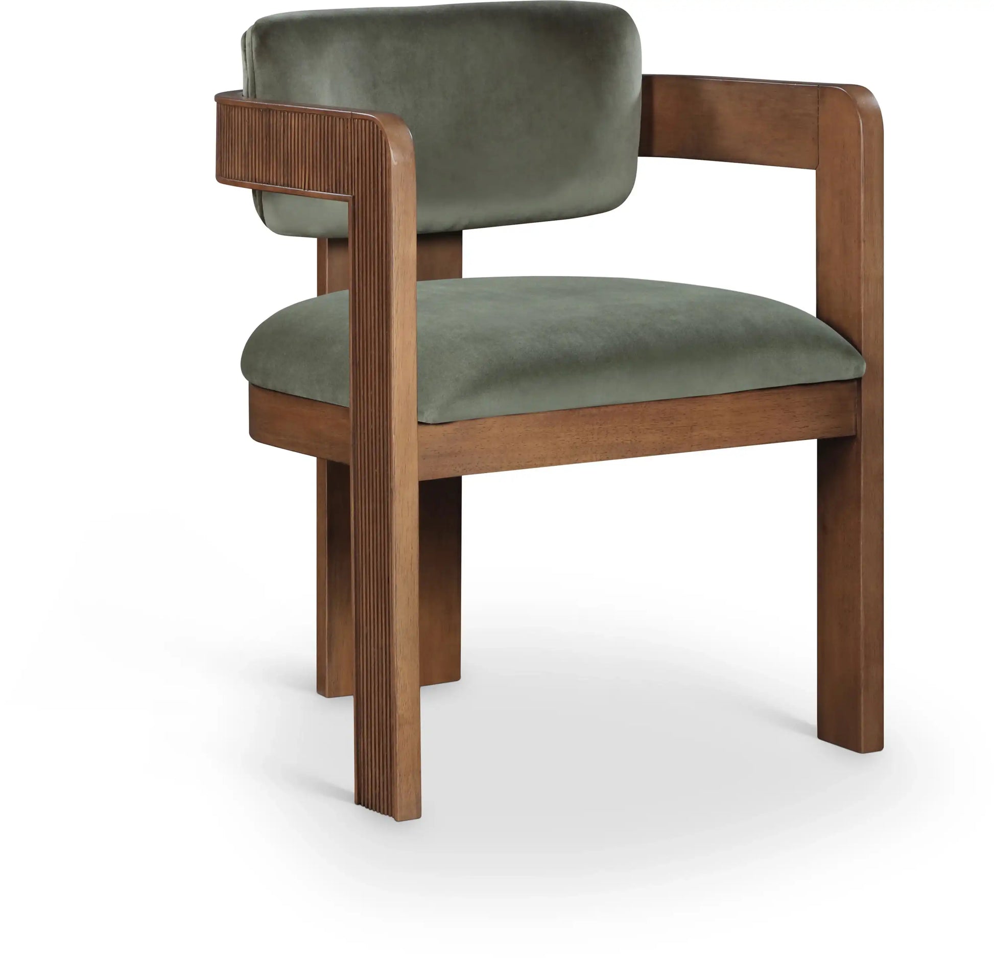 Sacha - Velvet Dining Chair With Brown Base (Set of 2) - Best Buy Furniture