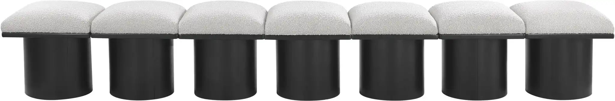 Pavilion - 7 Piece Modular Bench With Black Base