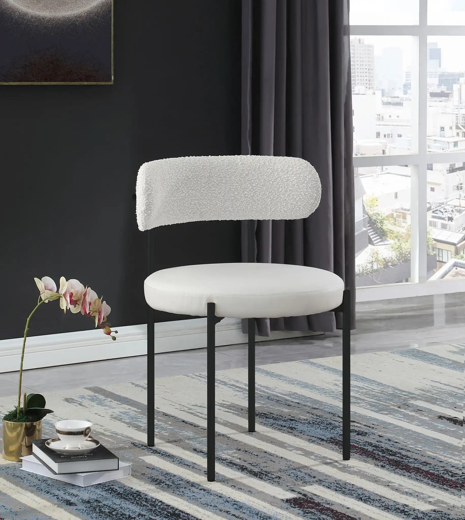 Beacon - Faux Leather Dining Chair With Black Legs (Set of 2)
