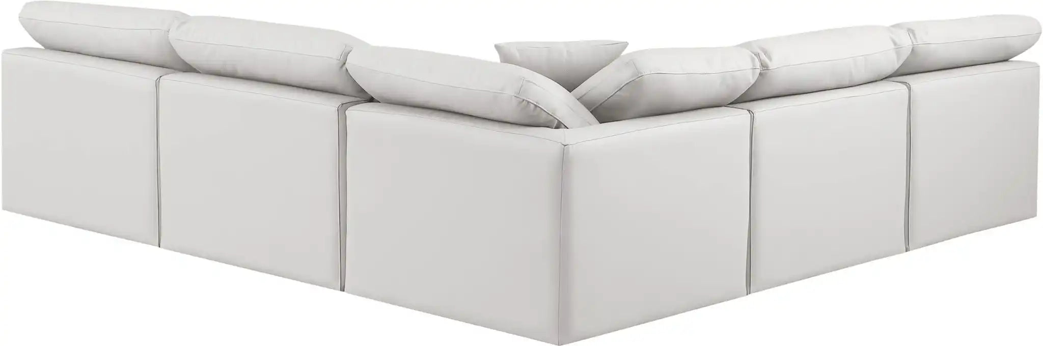 Indulge - Faux Leather 5 Piece Modular Corner Armless Sectional