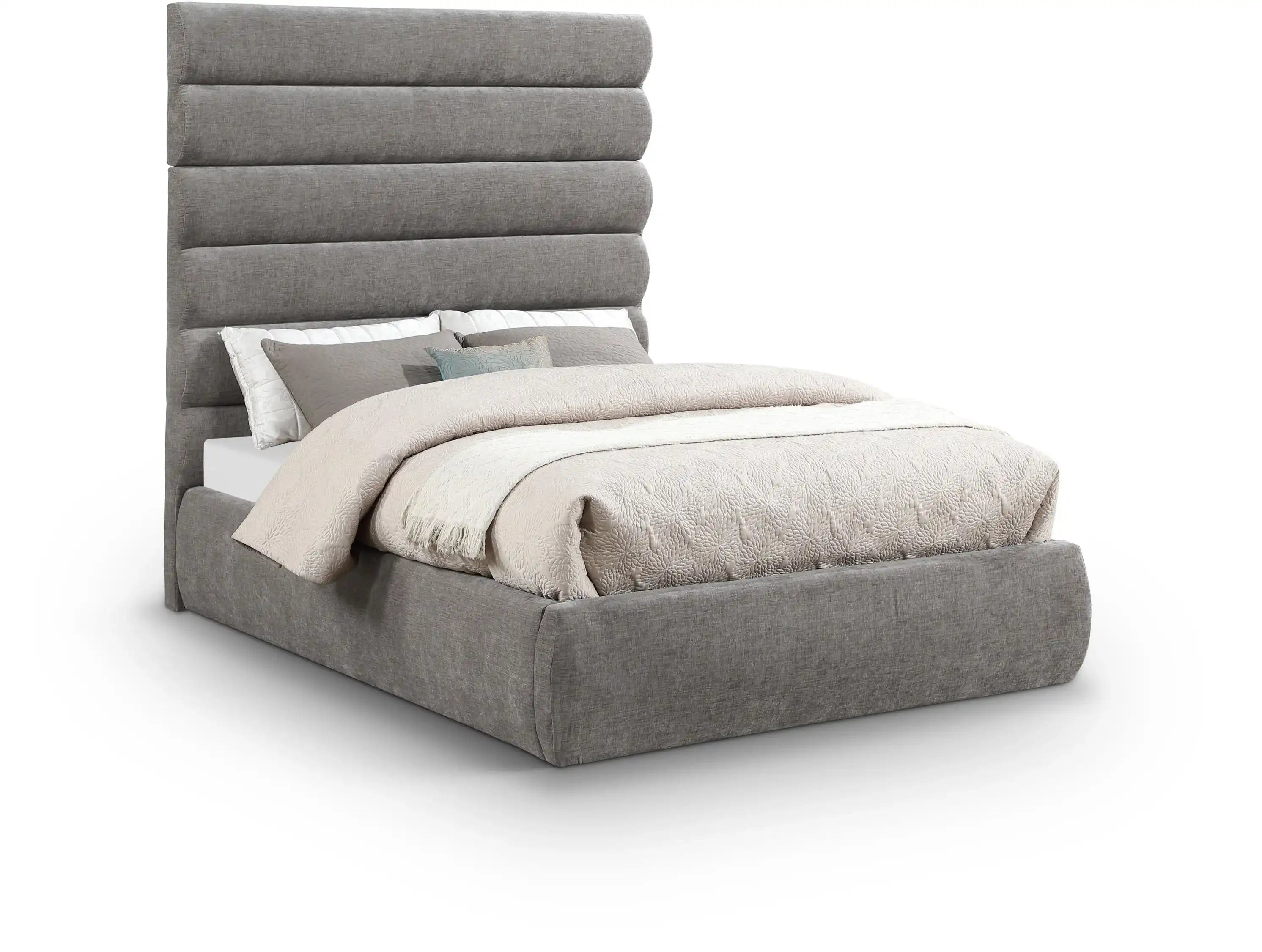 Adam - Chenille Fabric Bed With 70.5" Headboard - Best Buy Furniture