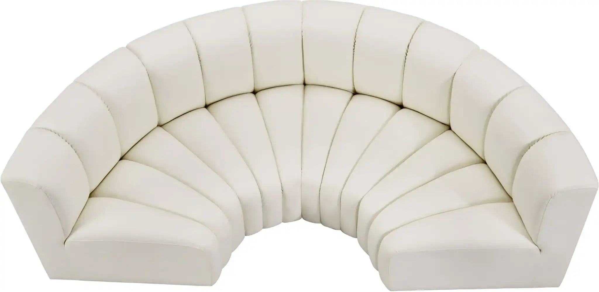 Arc - Faux Leather 4 Piece U-Shaped Modular Sofa