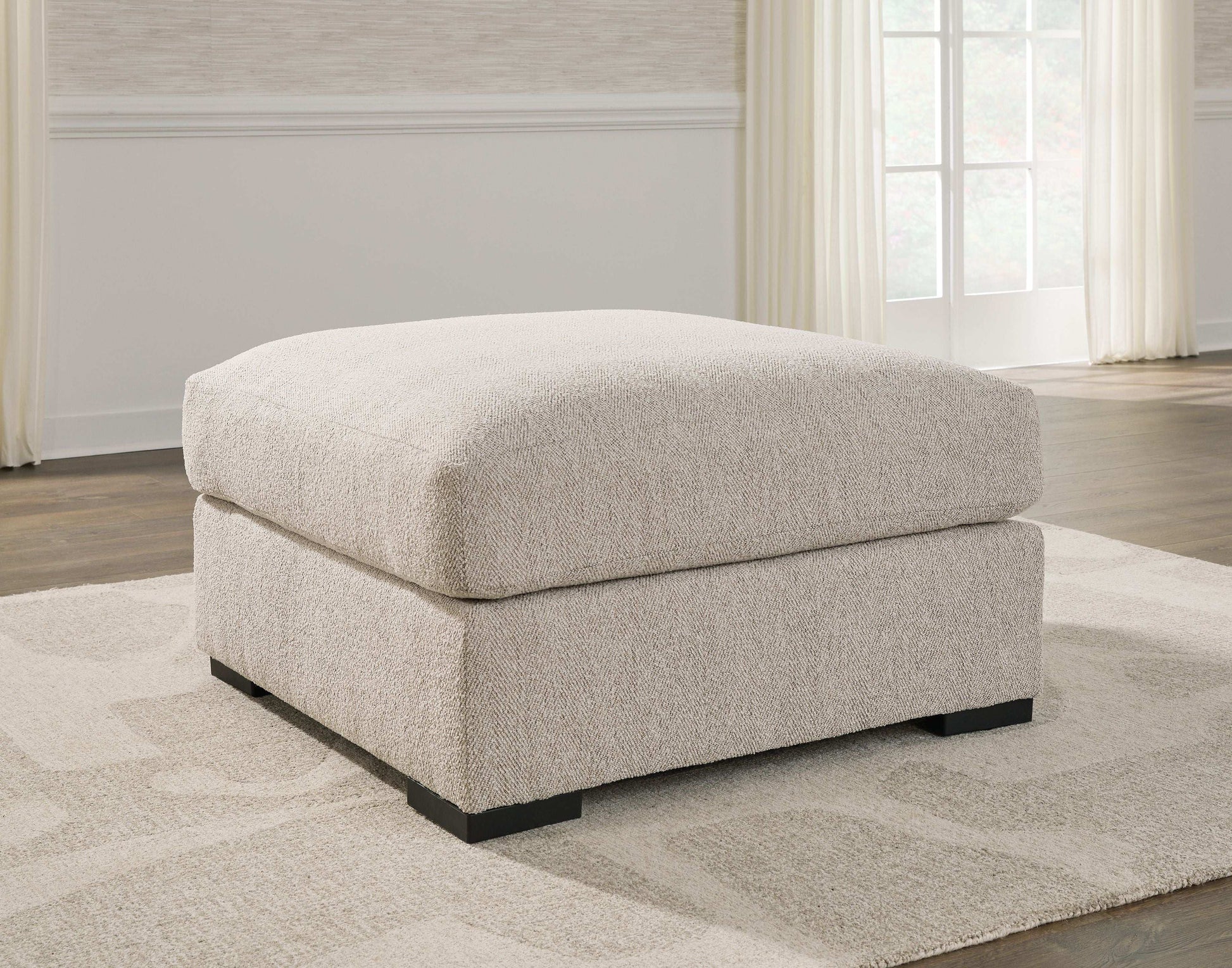 Ballyton - Oversized Accent Ottoman - Sand - Best Buy Furniture
