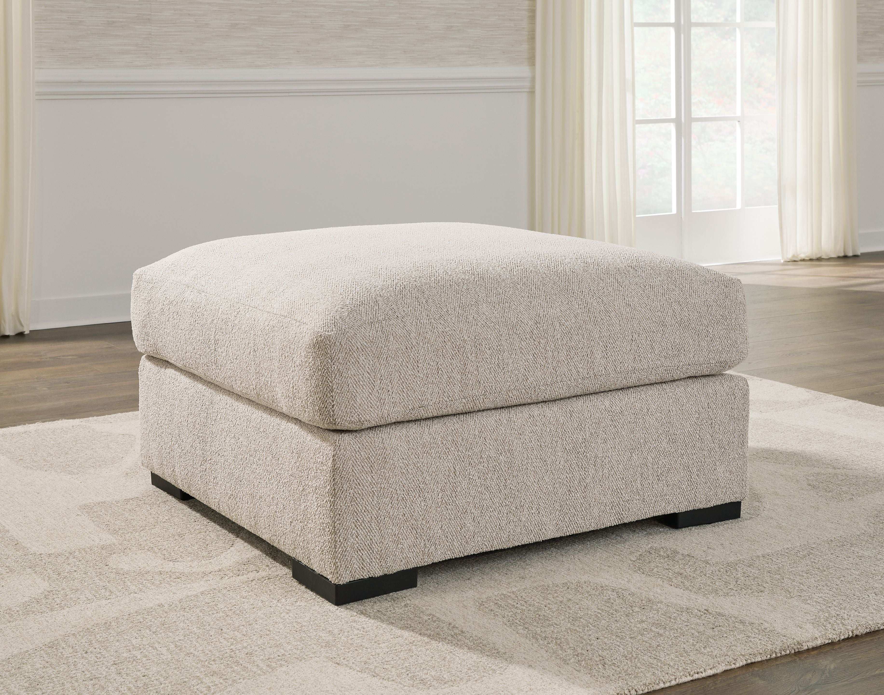 Ballyton - Oversized Accent Ottoman - Sand - Best Buy Furniture