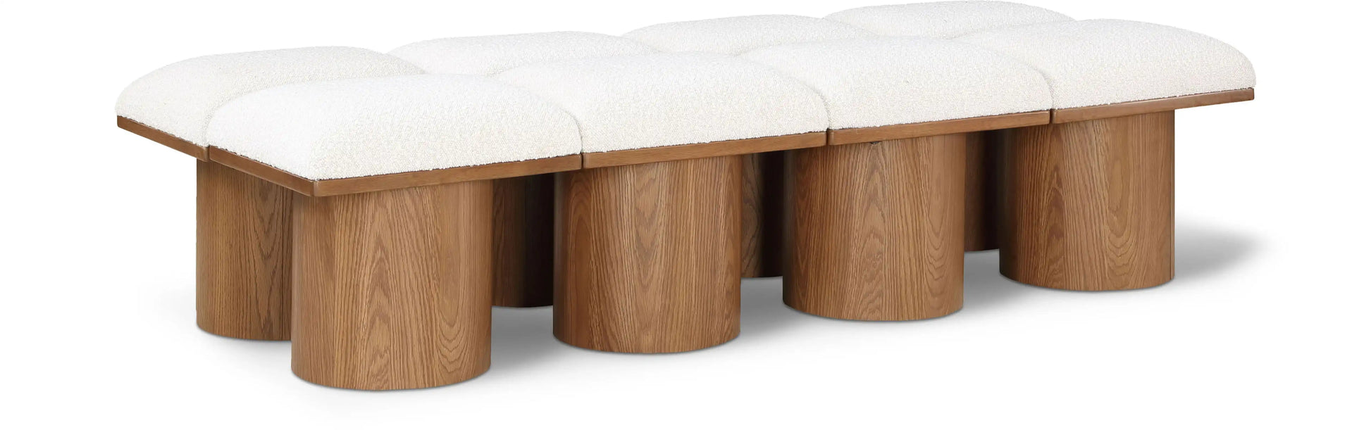 Pavilion - 8 Piece Modular Bench With Brown Base - Best Buy Furniture