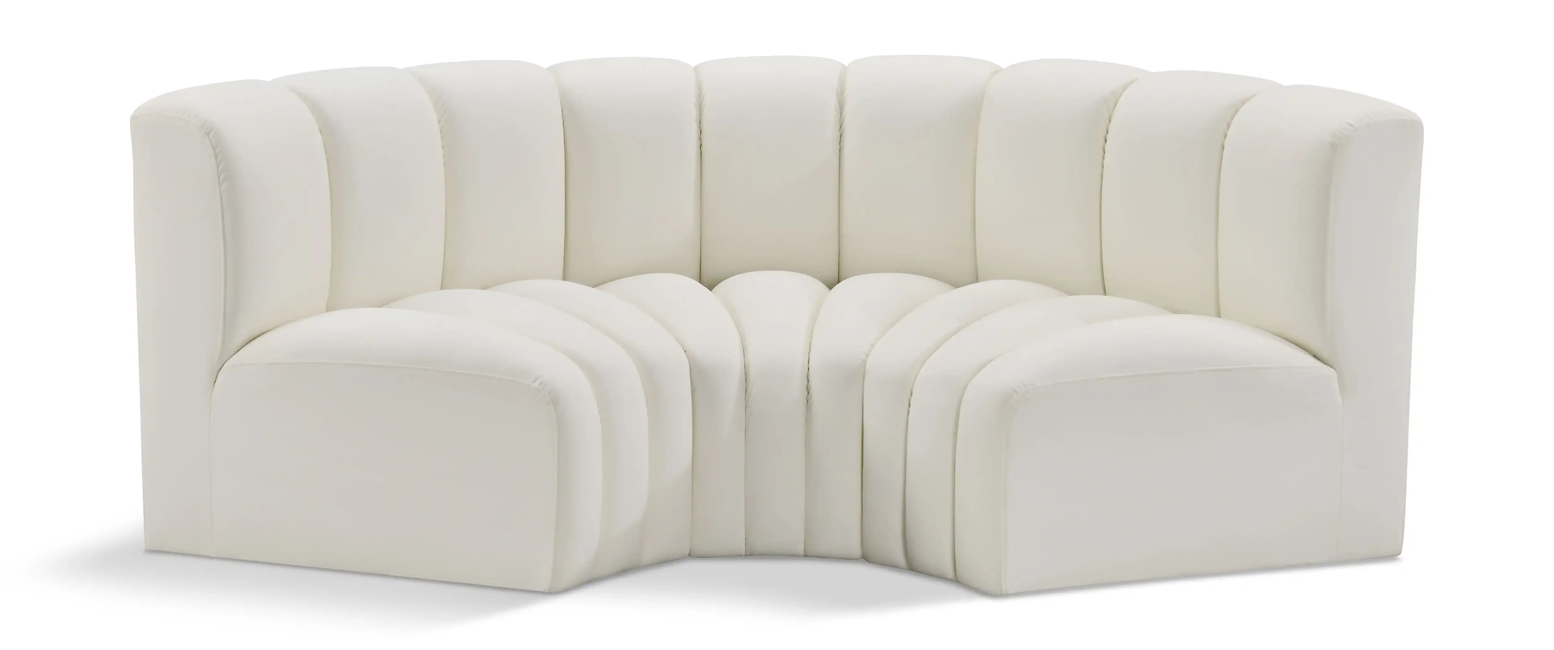 Arc - Faux Leather 3 Piece Modular U-Shaped Sofa - Best Buy Furniture