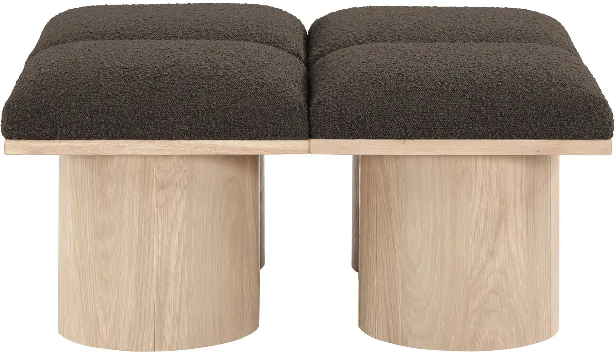 Pavilion - 4 Piece Modular Bench With Natural Base