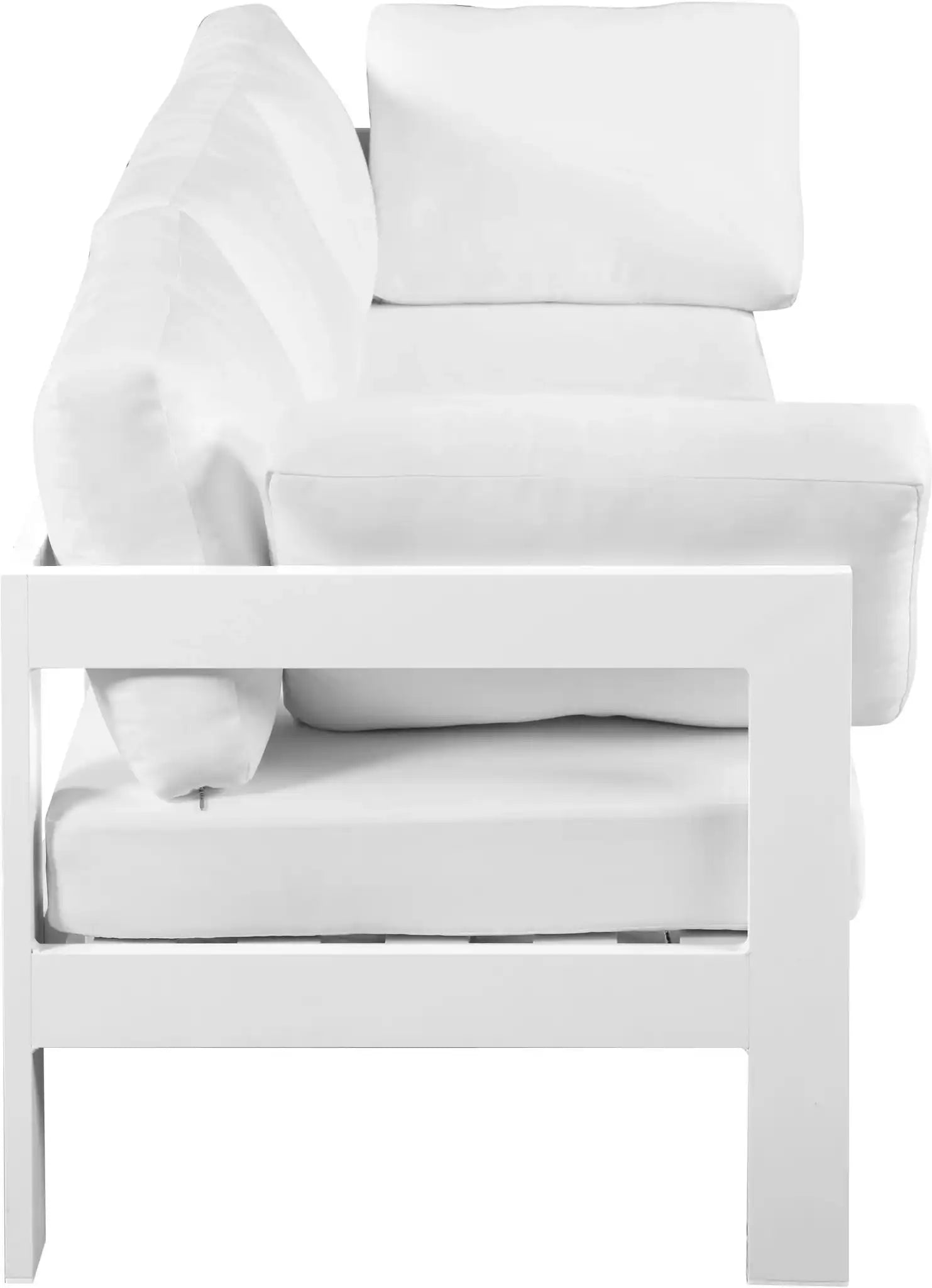 Nizuc - Outdoor Patio 3 Seat Modular Sofa With White Frame