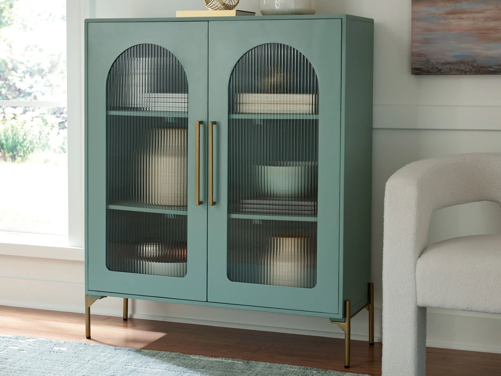 Adwen - Accent Cabinet - Light Green - Best Buy Furniture