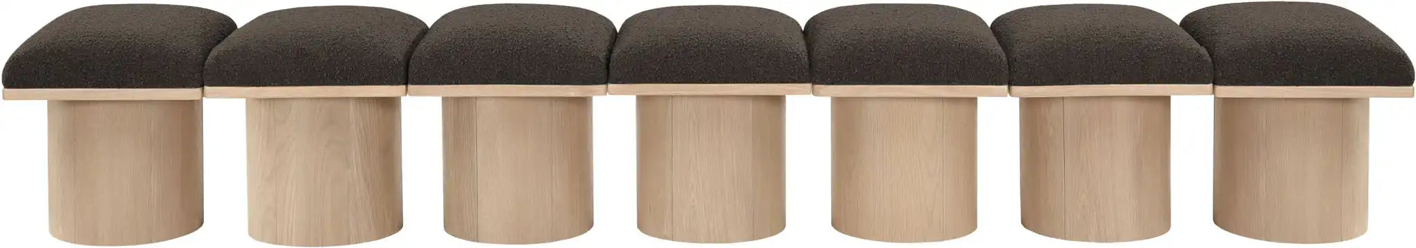 Pavilion - 7 Piece Modular Bench With Natural Base