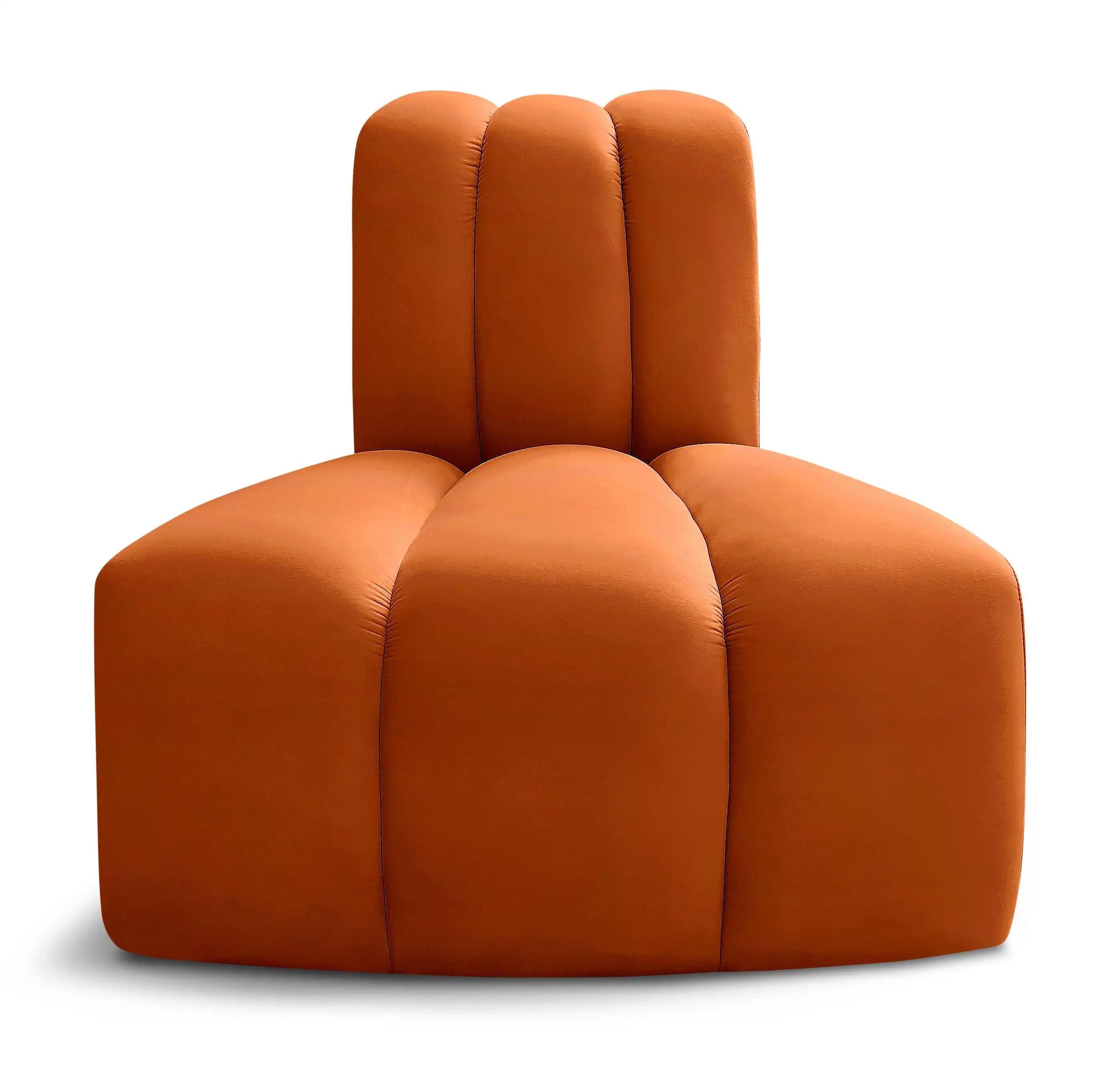 Arc - Velvet Reverse Corner Chair - Best Buy Furniture