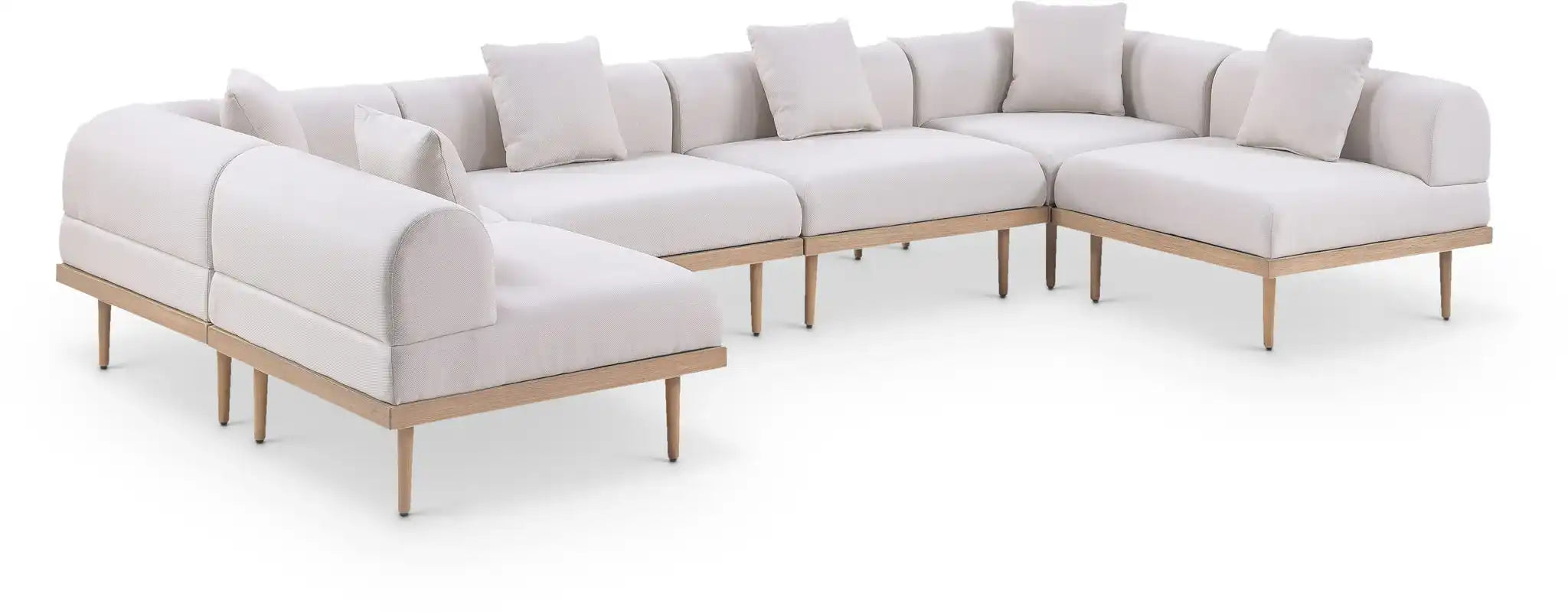 Laguna - 6 Piece 142" Outdoor Patio Modular Sectional - Best Buy Furniture