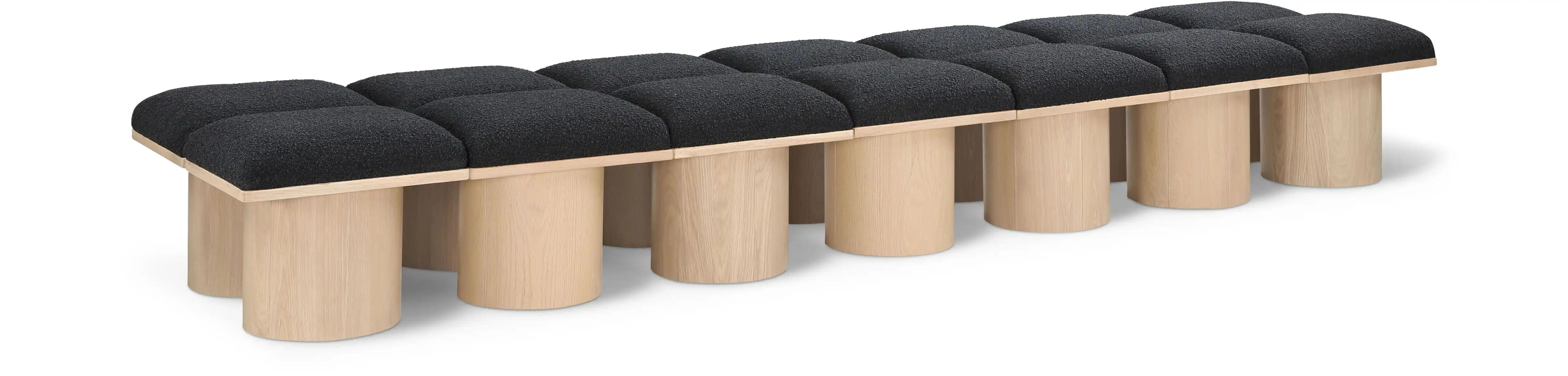 Pavilion - 14 Piece Modular Bench With Natural Base - Best Buy Furniture