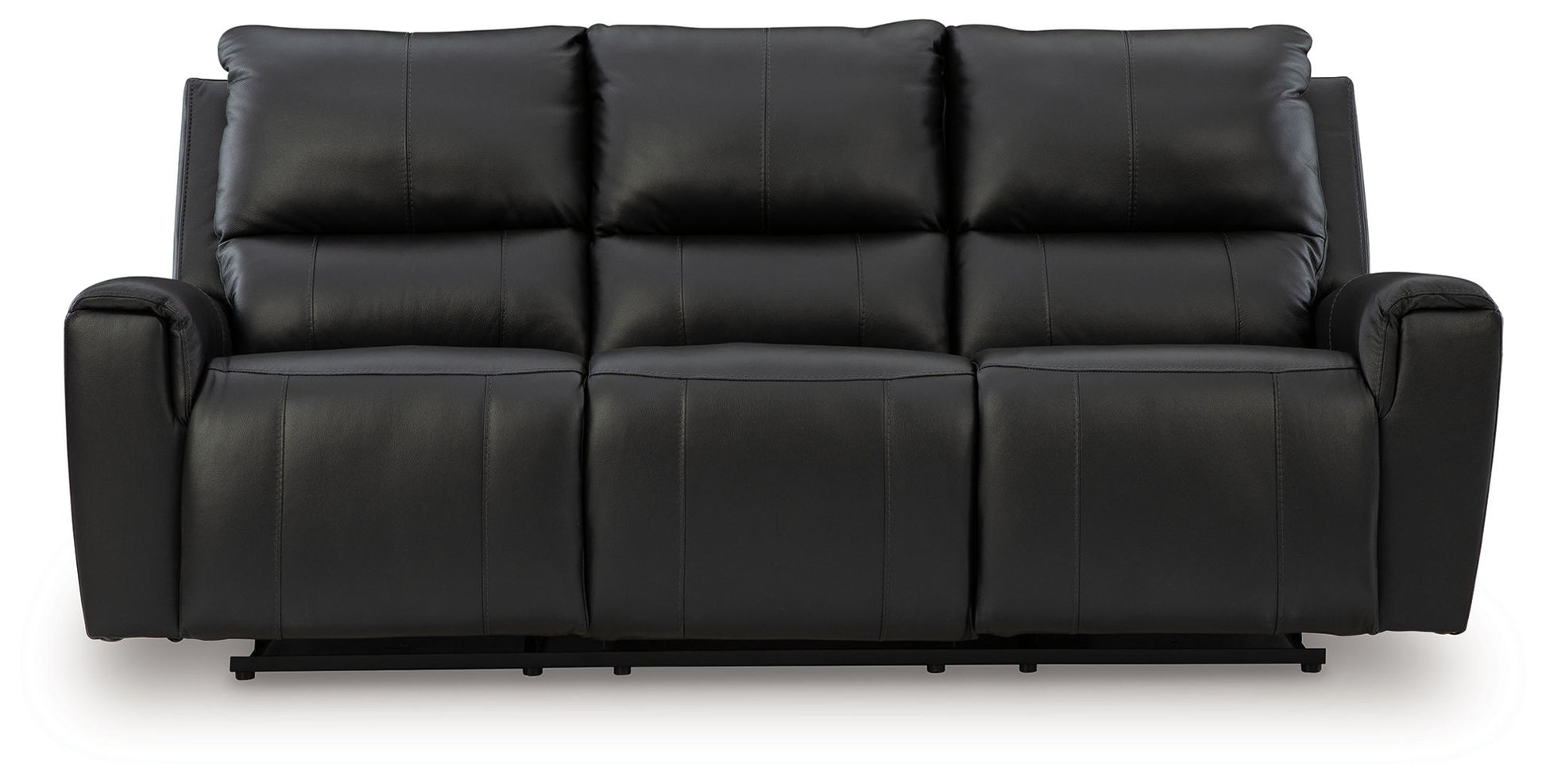 Glossmore - Reclining Sofa - Black - Best Buy Furniture