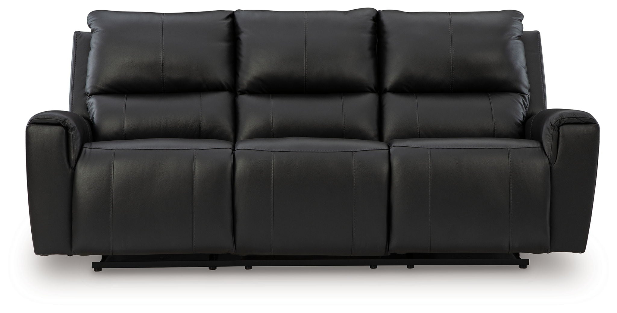 Glossmore - Reclining Sofa - Black - Best Buy Furniture