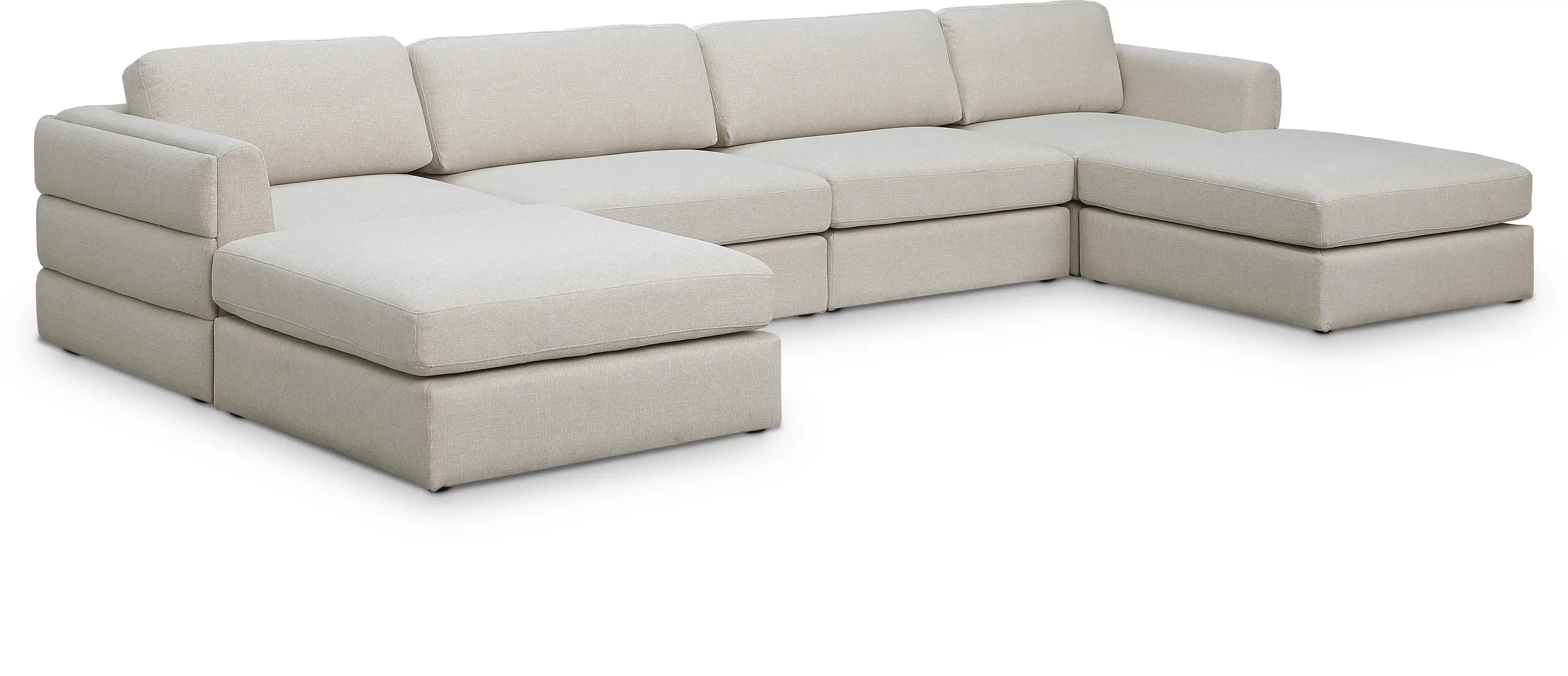 Beckham - 6 Piece Double Chaise Modular Sectional - Best Buy Furniture