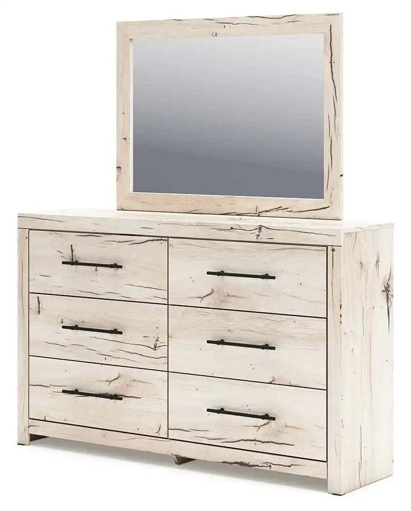 Lawroy - Dresser And Mirror - Light Natural - Best Buy Furniture