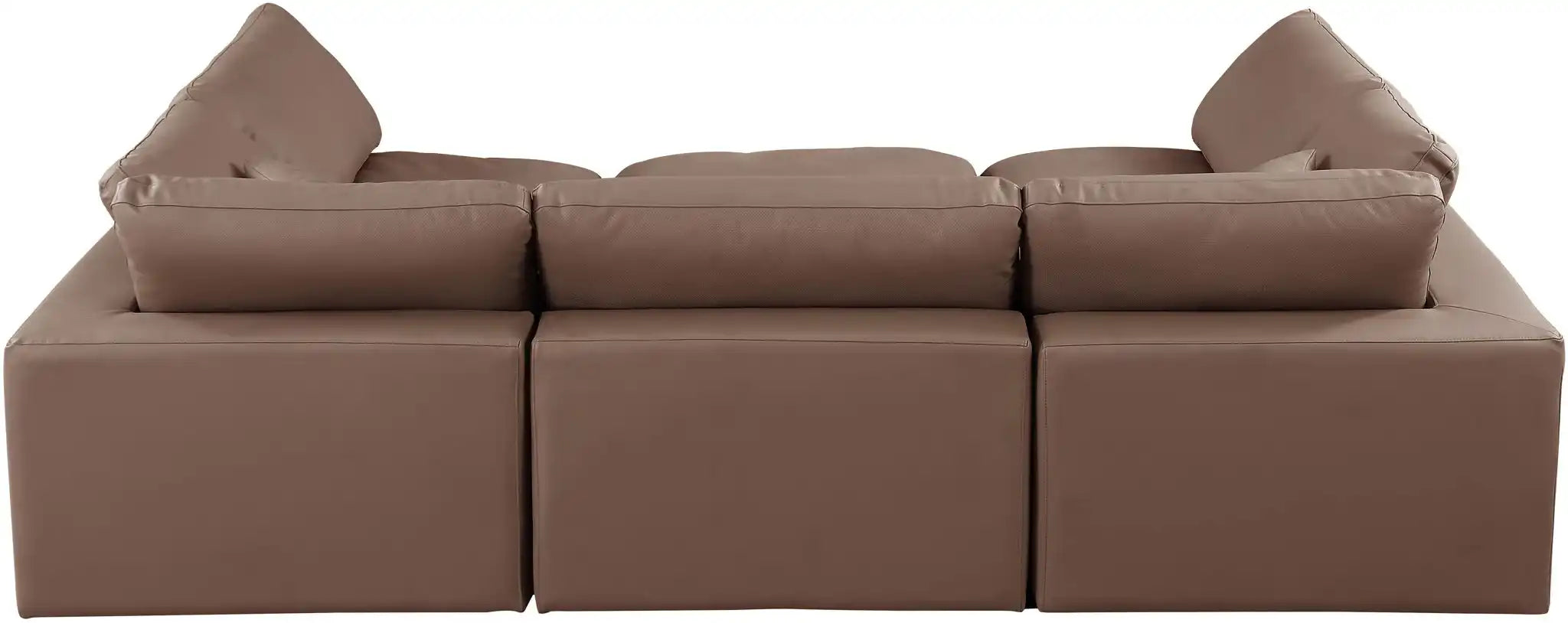Comfy - 6 Piece Faux Leather Sectional
