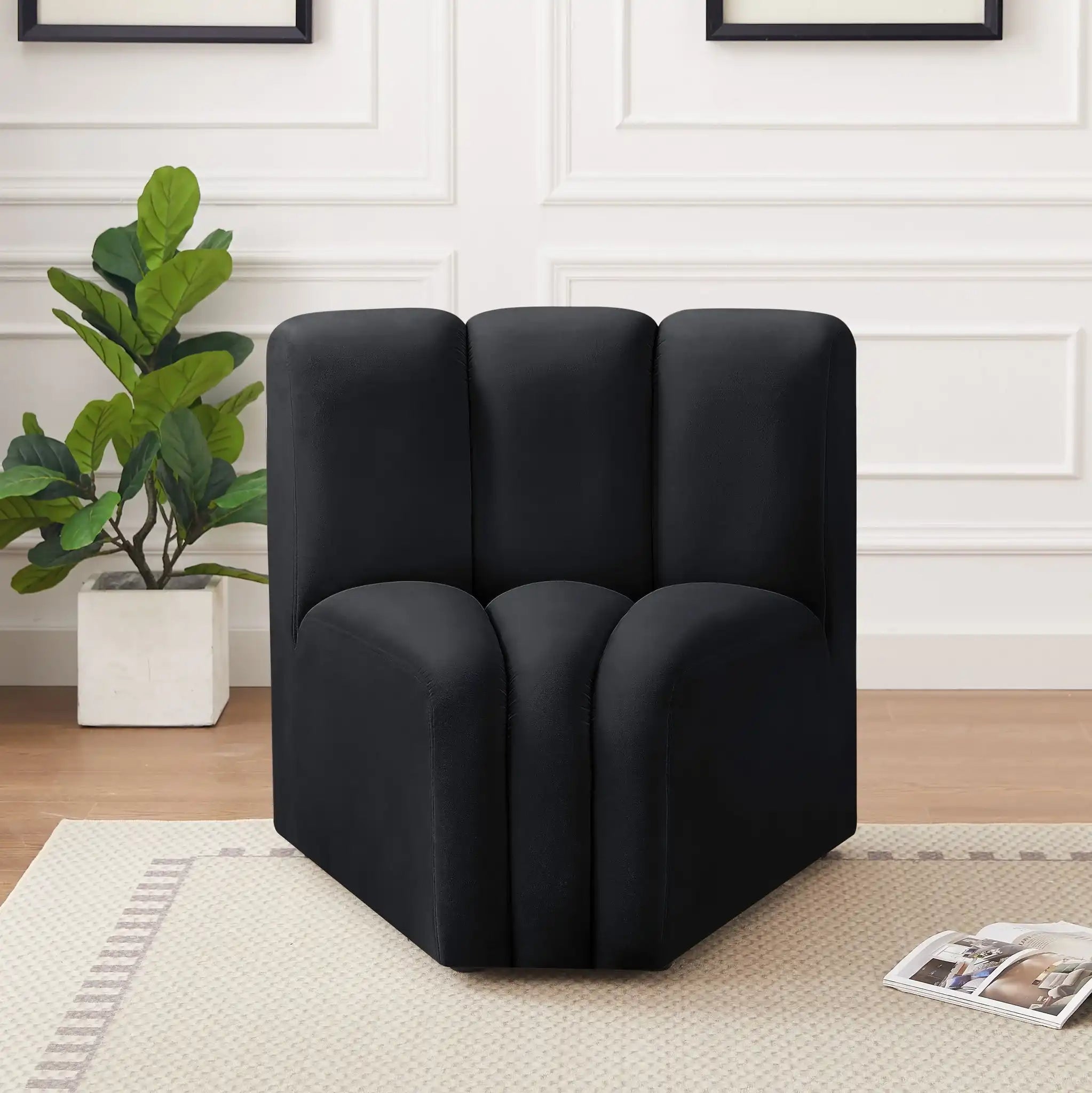 Arc - Velvet Curved Corner Chair