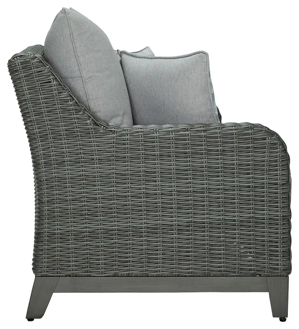 Elite Park - Loveseat w/Cushion - Gray - Best Buy Furniture