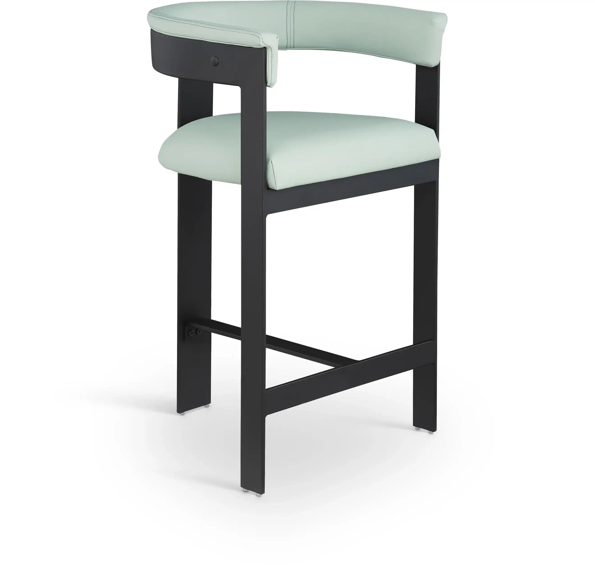 Romeo - Faux Leather Counter Stool With Black Base (Set of 2) - Best Buy Furniture