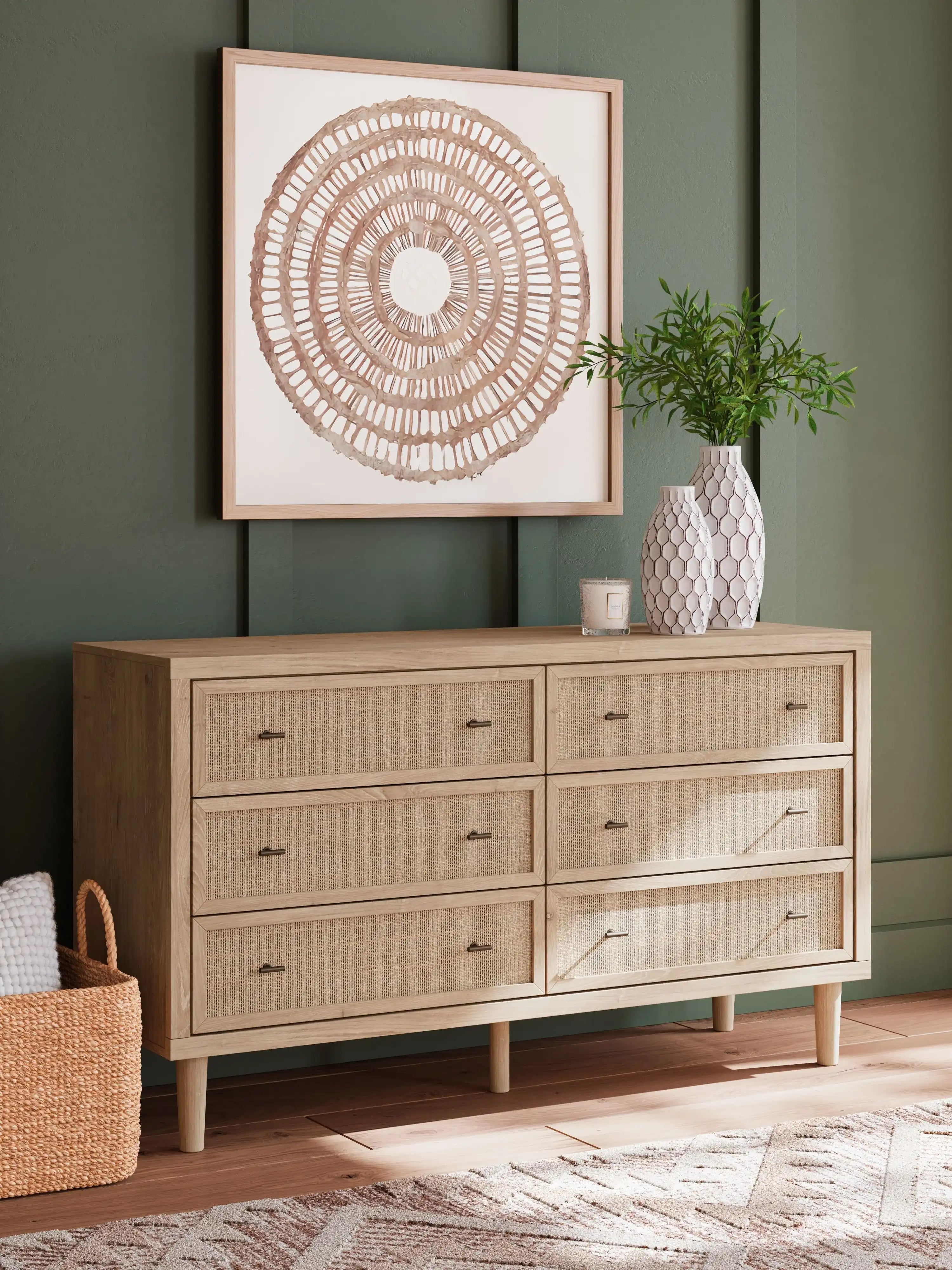 Cielden - Six Drawer Dresser - Two-Tone - Best Buy Furniture