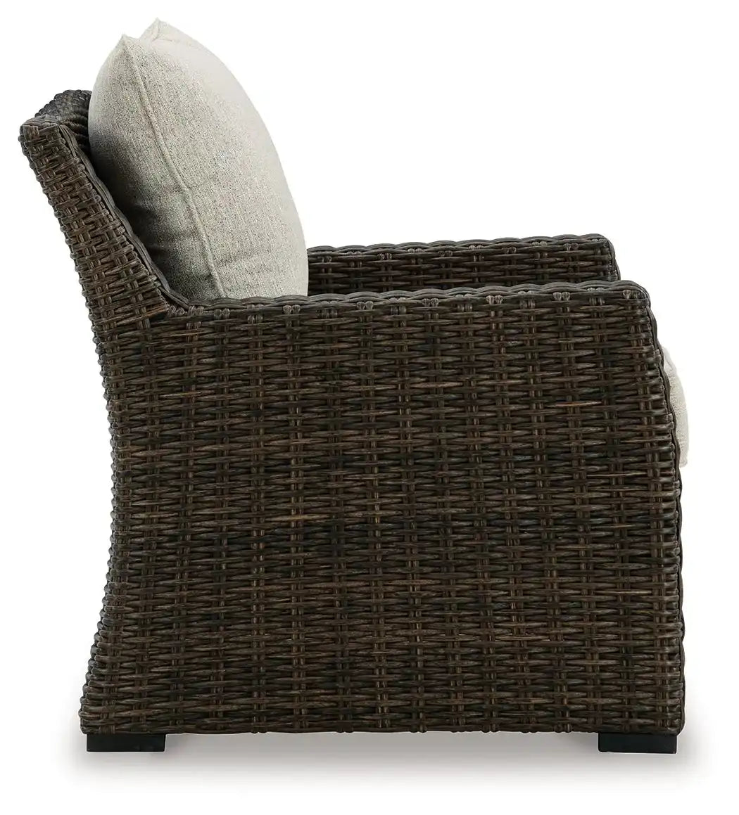 Brook Ranch - Lounge Chair With Cushion - Brown - Best Buy Furniture