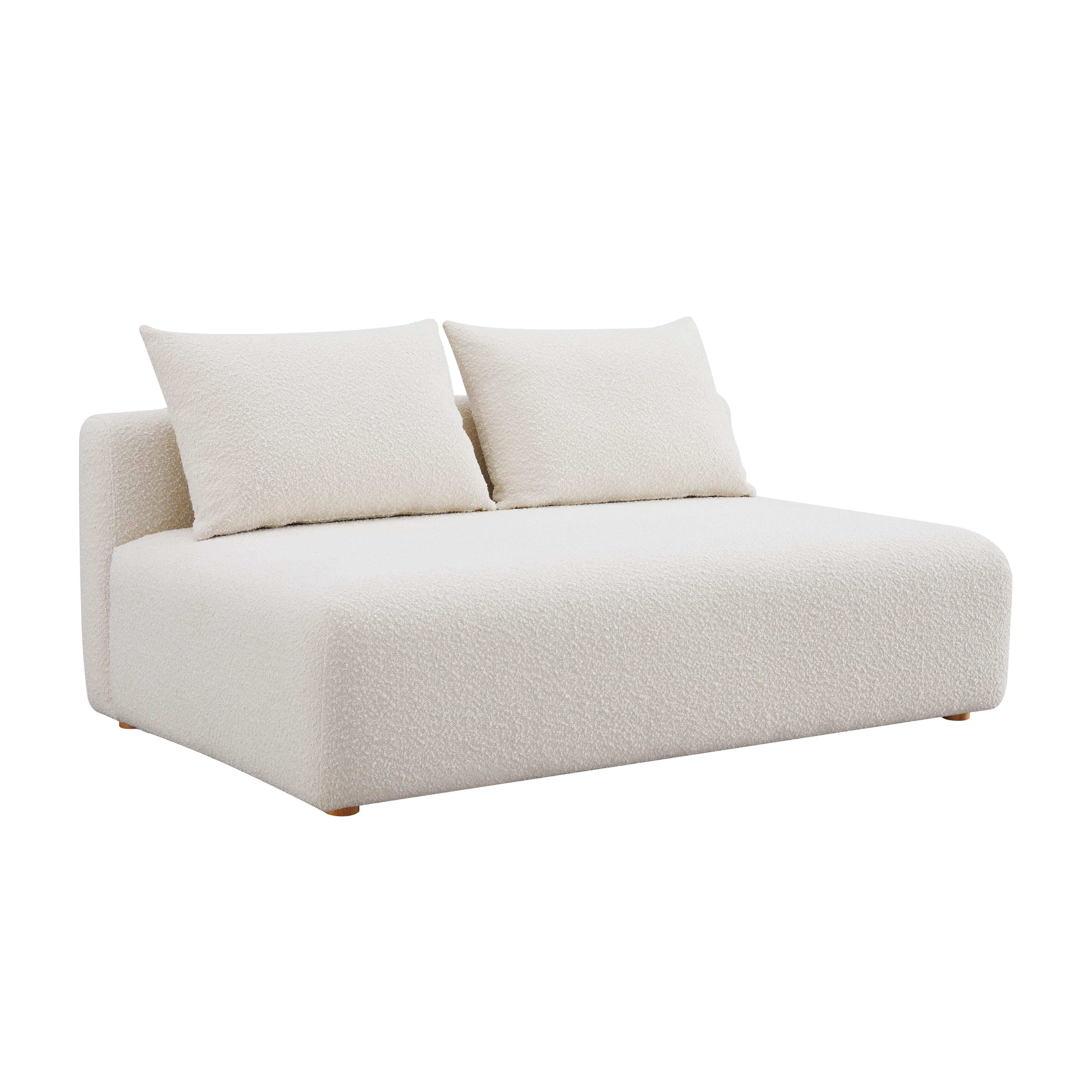 Hangover - Boucle Modular Loveseat - Cream - Best Buy Furniture