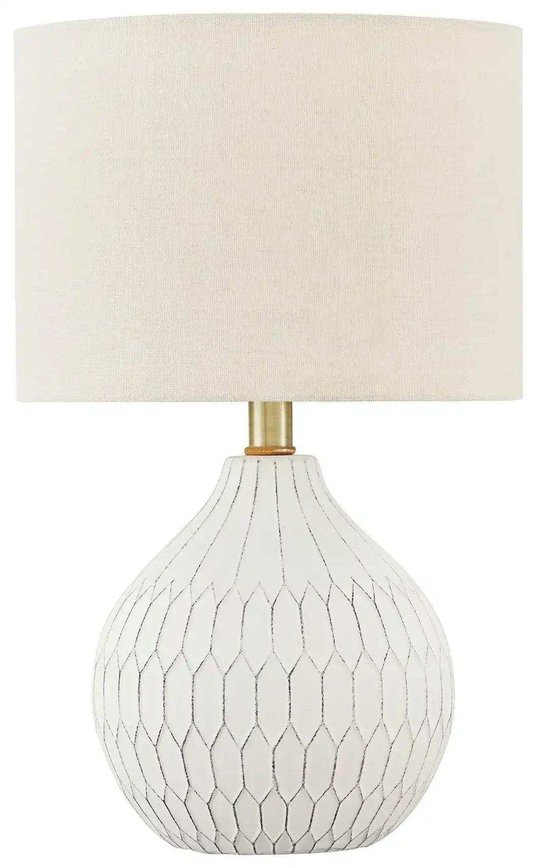 Wardmont - Ceramic Table Lamp - White - Best Buy Furniture