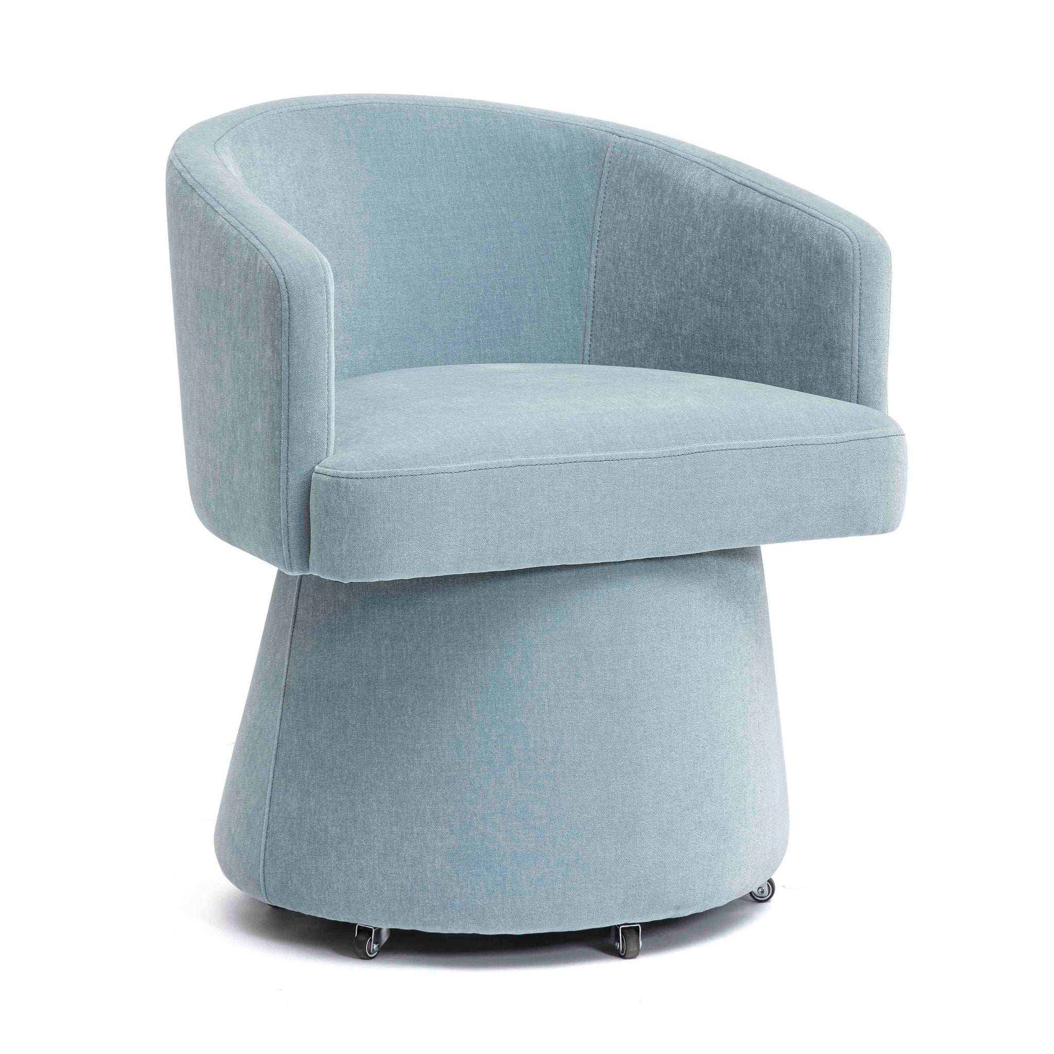 Kristen - Upcycled Chenille Rolling Desk Chair - Best Buy Furniture