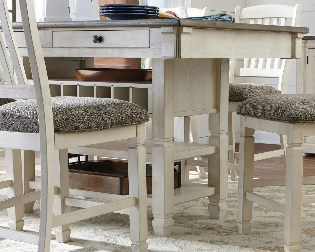 Bolanburg - Rectangular Dining Room Counter Table - Beige - Best Buy Furniture