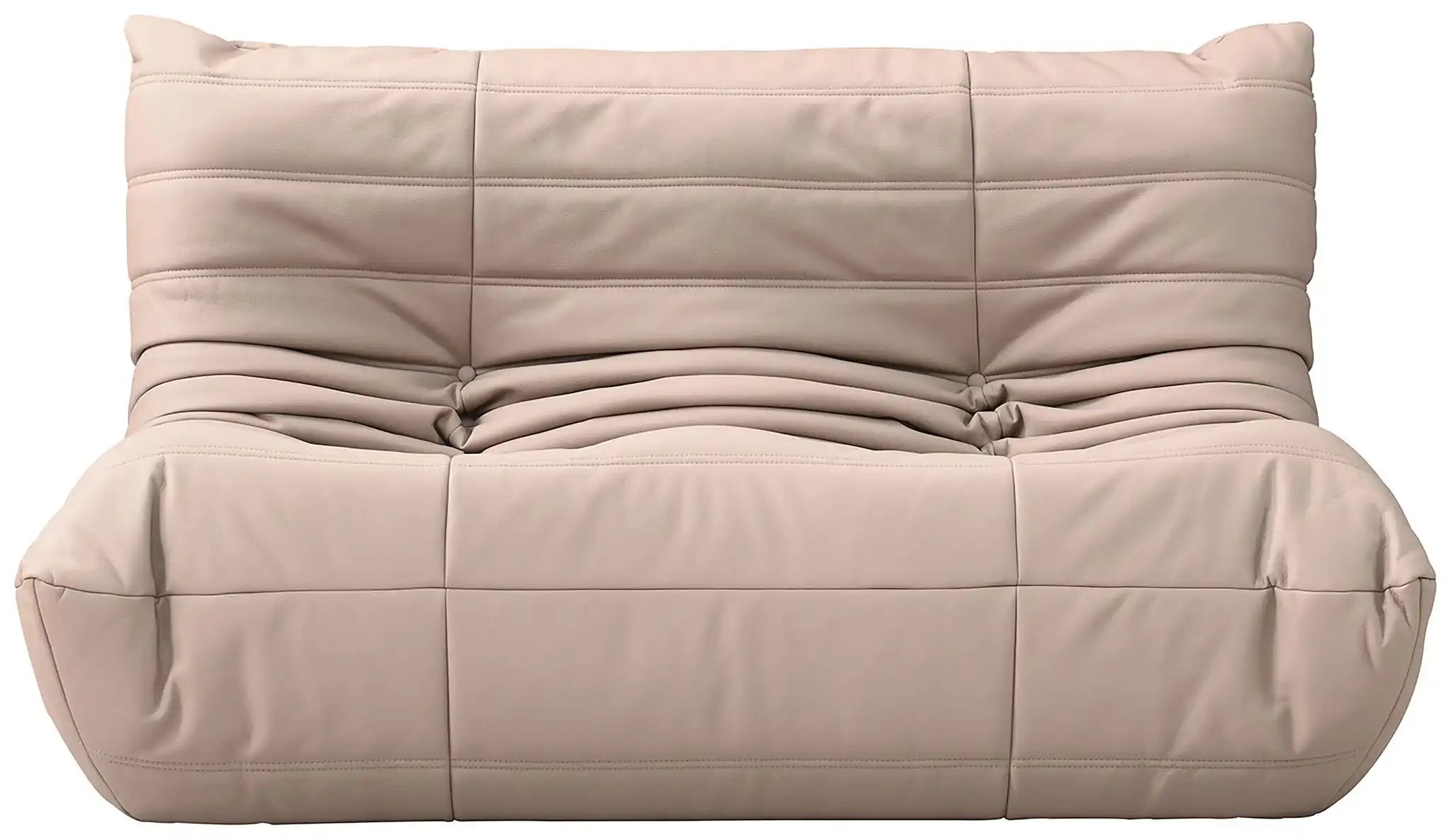 Relax - Vegan Leather 54.75" Upholstered Loveseat - Tan