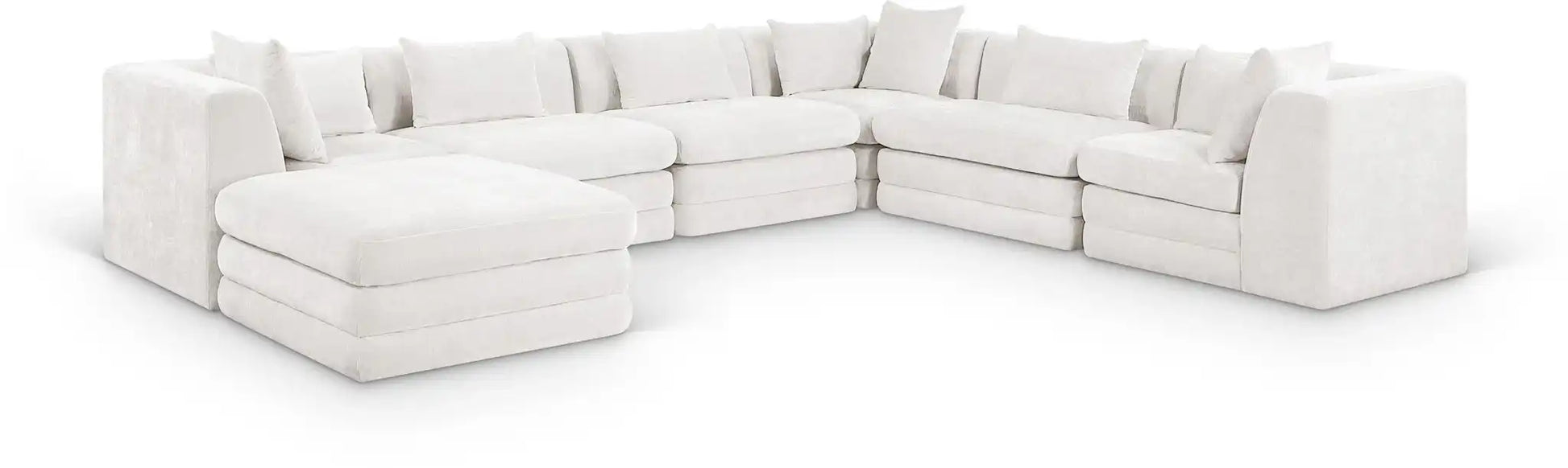 Stellar - 7 Piece Chenille Fabric Upholstered Modular Sectional - Best Buy Furniture