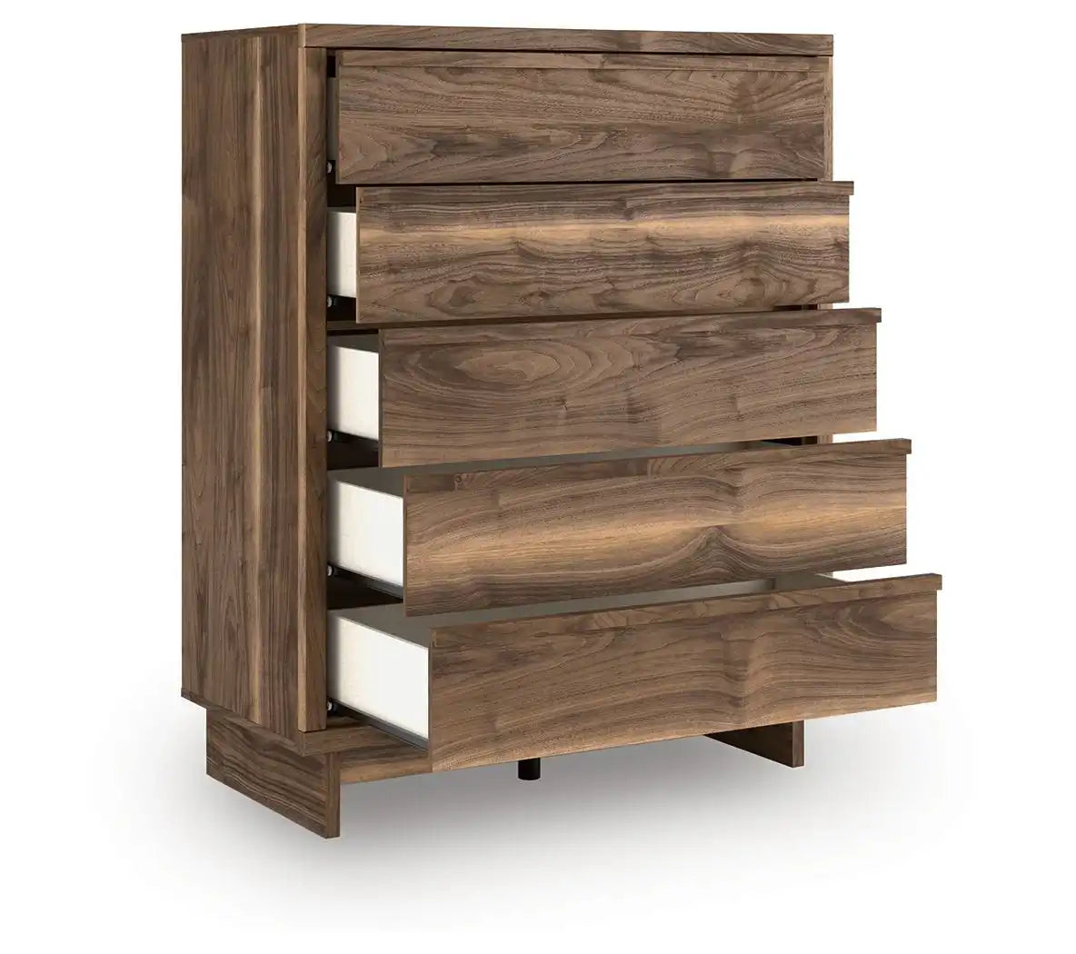 Chirason - Five Drawer Wide Chest - Brown - Best Buy Furniture