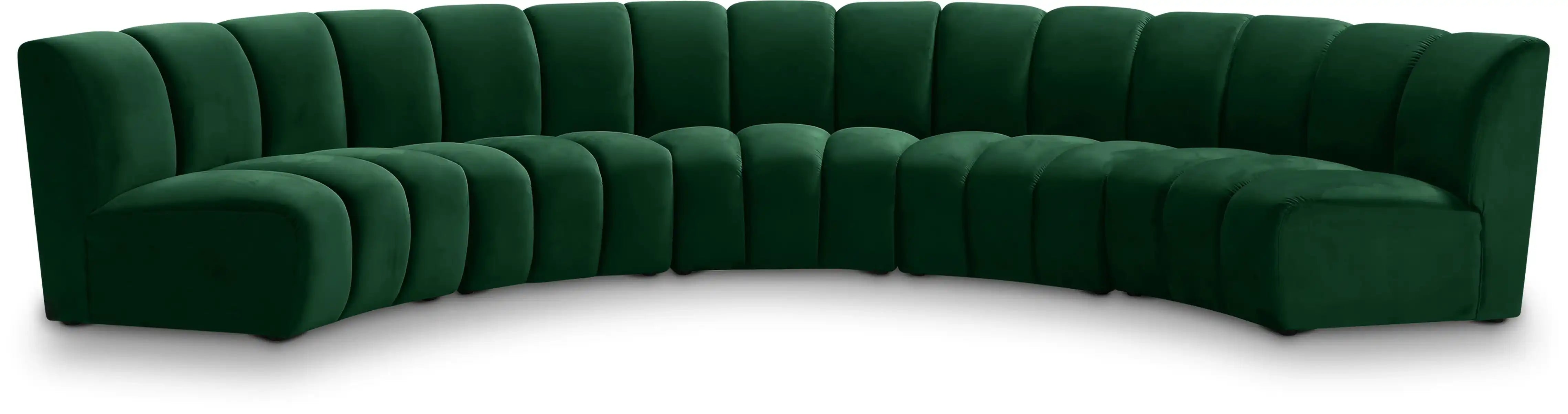 Infinity - 5 Piece Velvet Modular Sectional - Best Buy Furniture