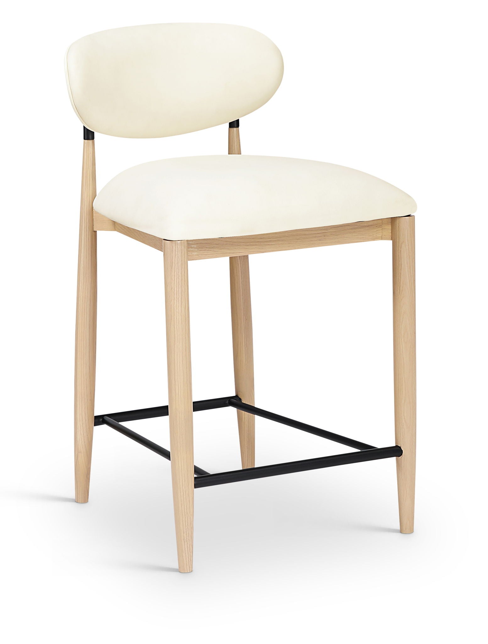 Riccio - Stool - Natural And Black Frame - Best Buy Furniture