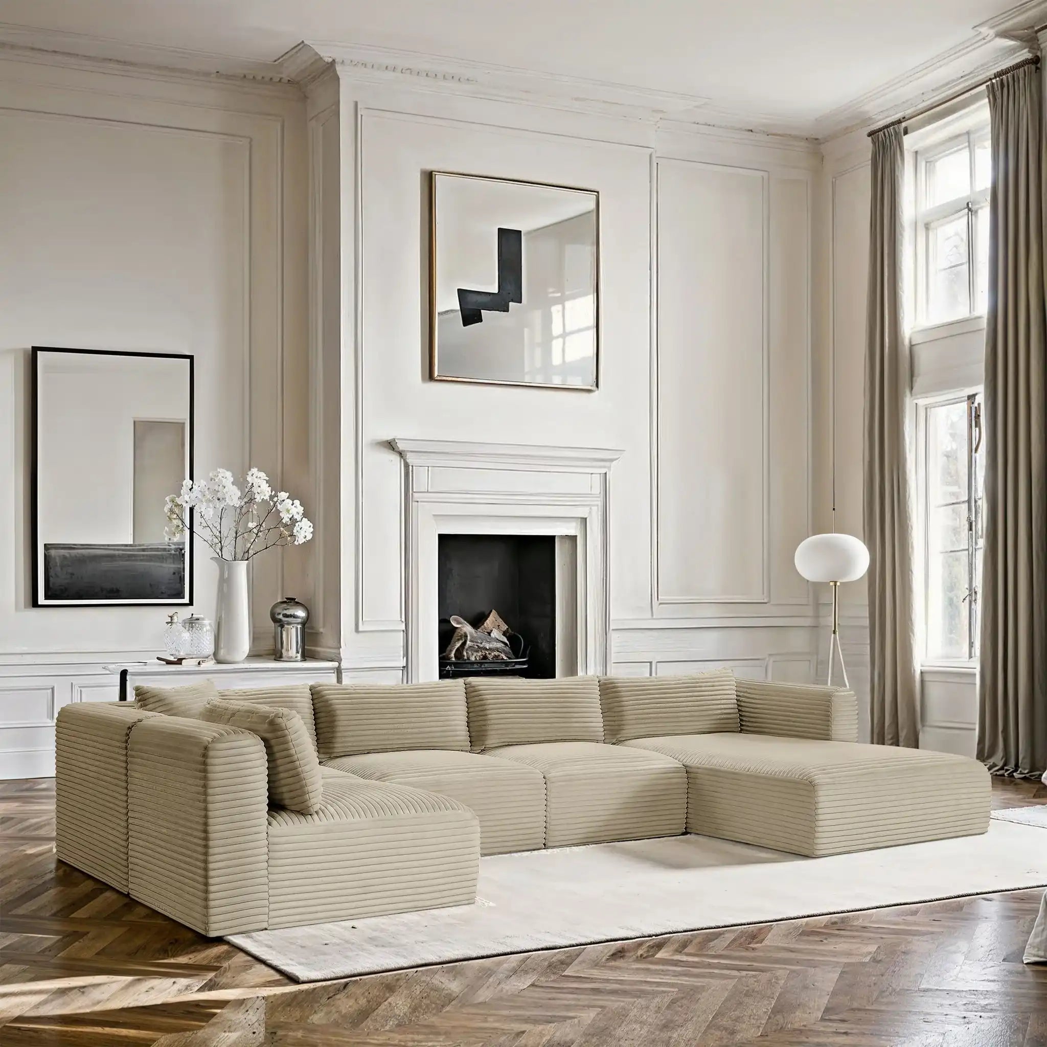 Shaggy - 5 Piece Modular U-Shaped Sectional