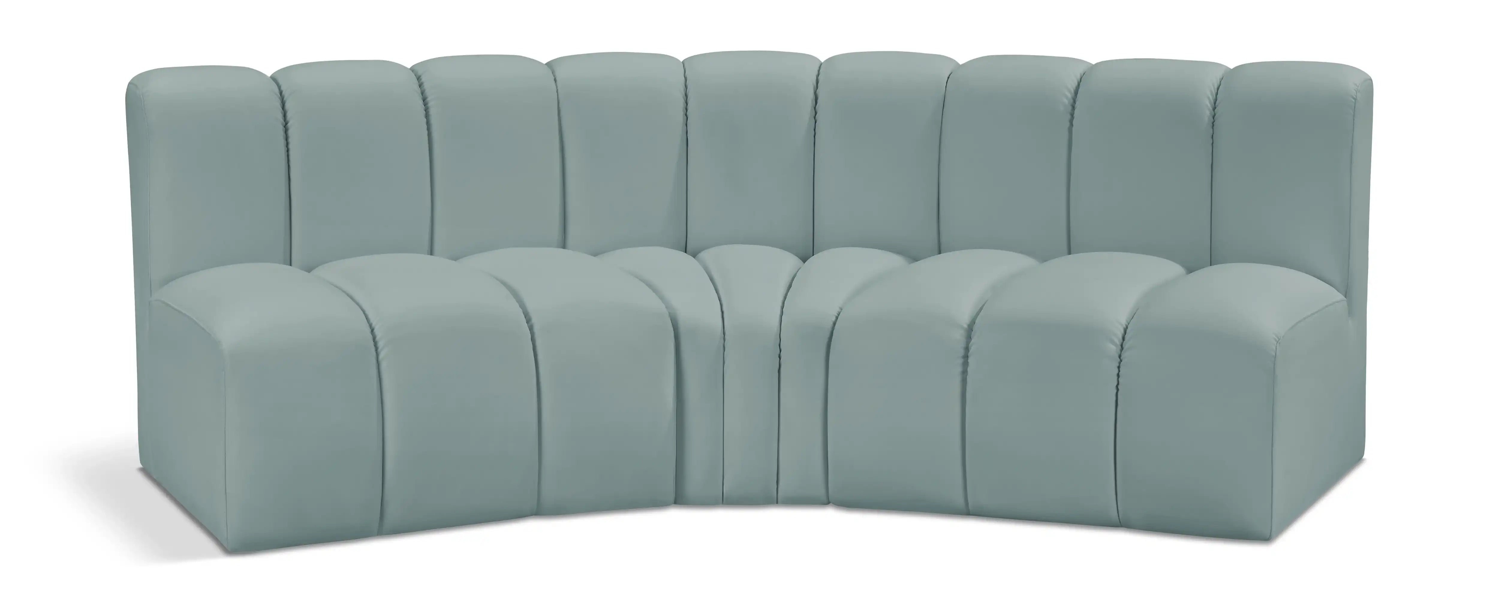 Arc - Faux Leather 3 Piece Modular Corner Sofa - Best Buy Furniture