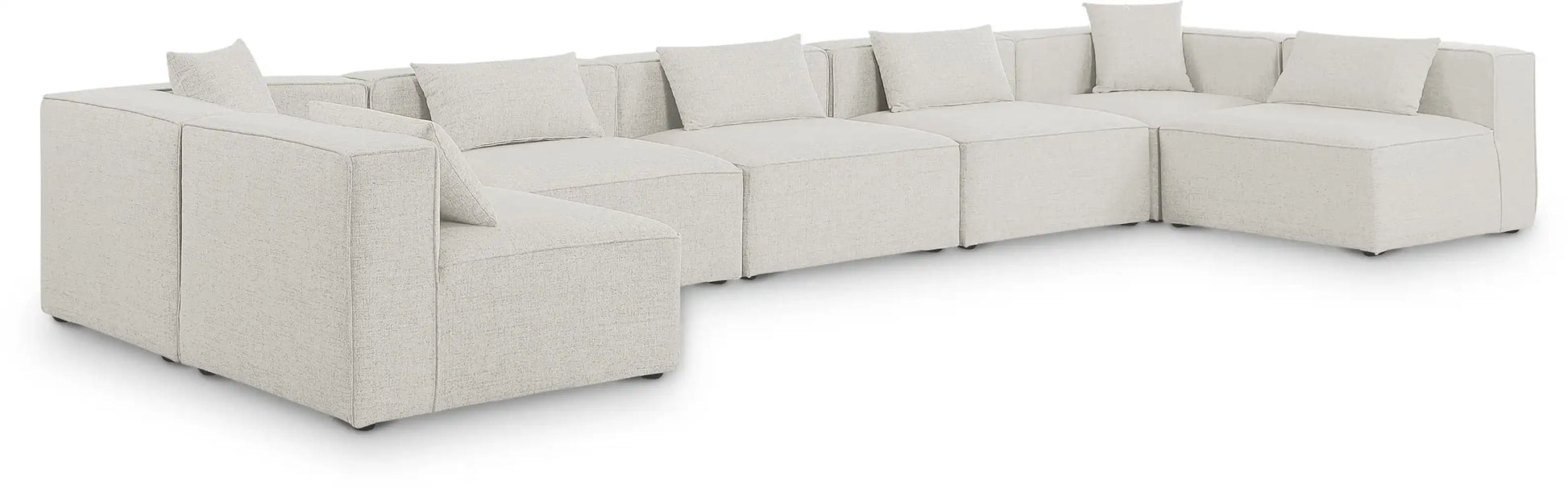 Cube - Linen 7 Piece Modular U-Shaped Sectional - Best Buy Furniture