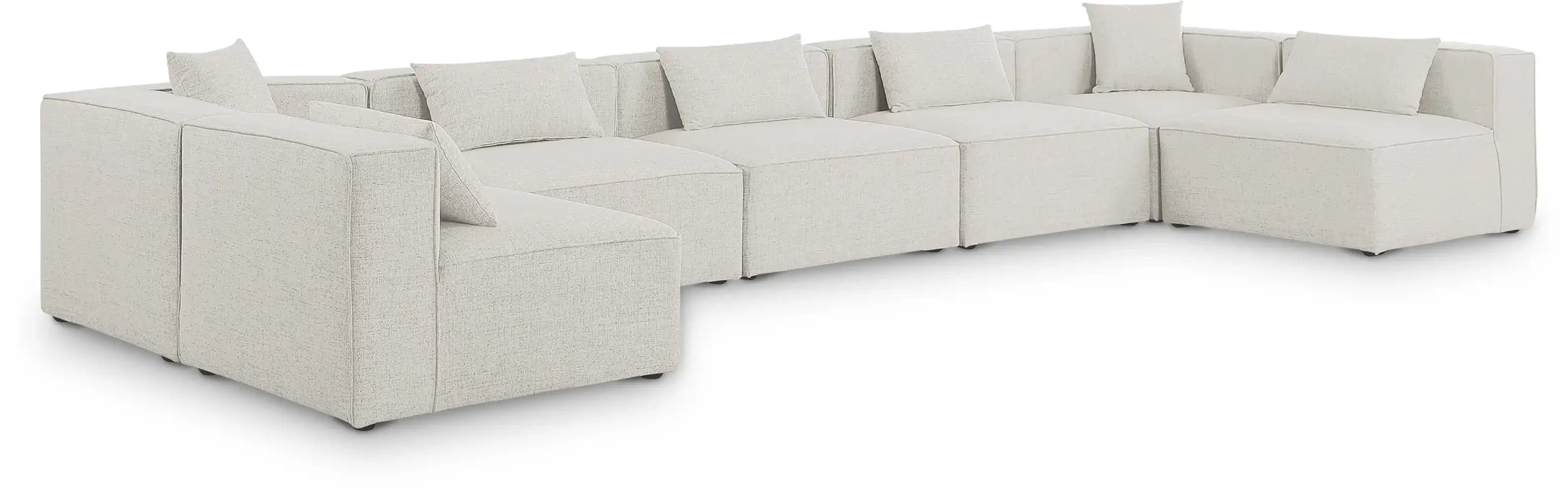 Cube - Linen 7 Piece Modular U-Shaped Sectional - Best Buy Furniture