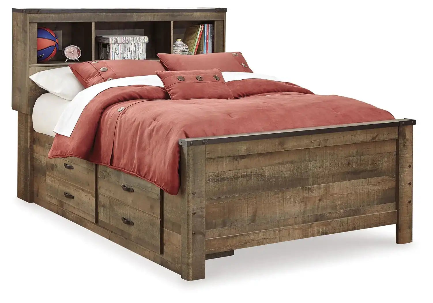 Trinell - Bookcase Storage Bed - Best Buy Furniture