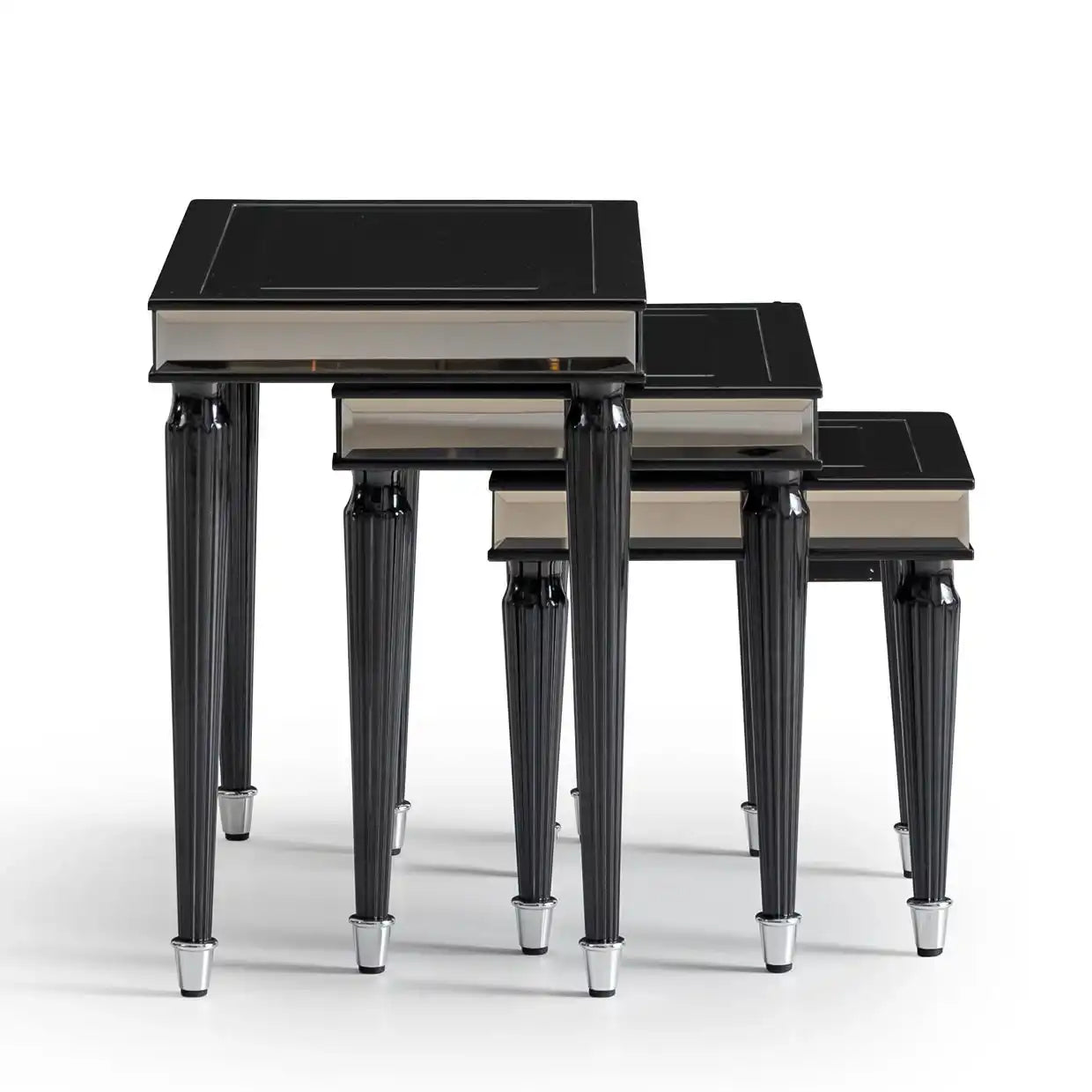 La Francaise - Nesting Tables (Set of 3) - Black Ice - Best Buy Furniture