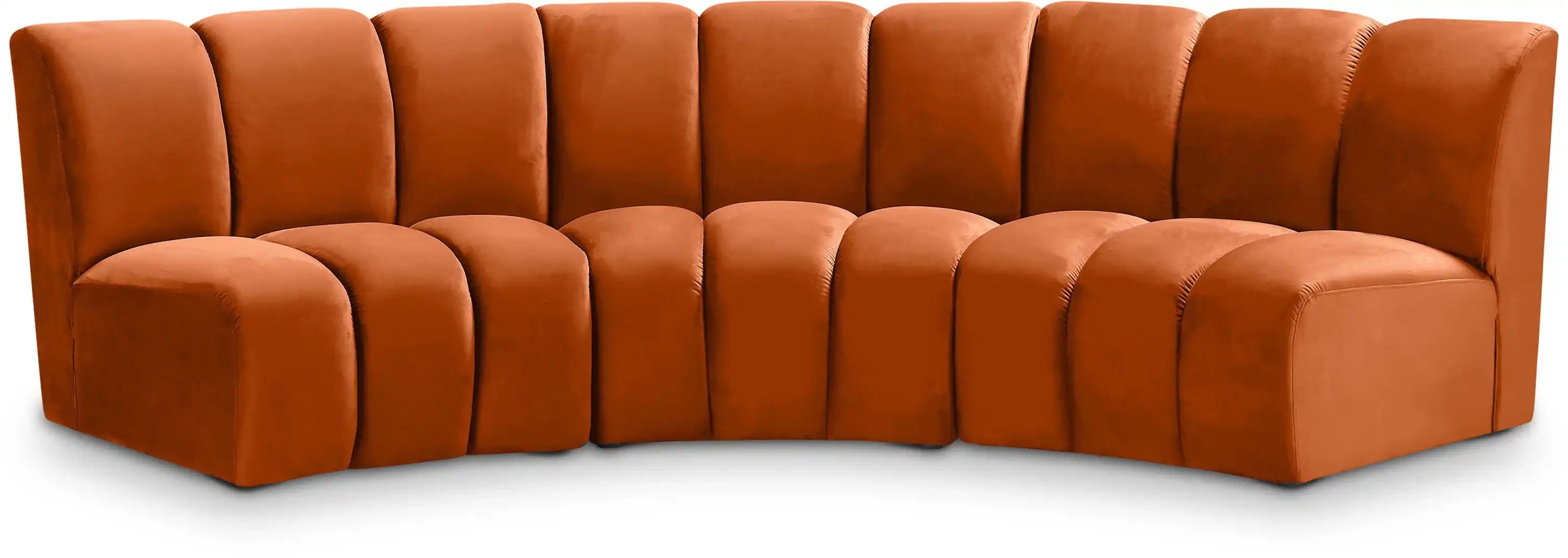 Infinity - 3 Piece Velvet Modular Sectional - Best Buy Furniture