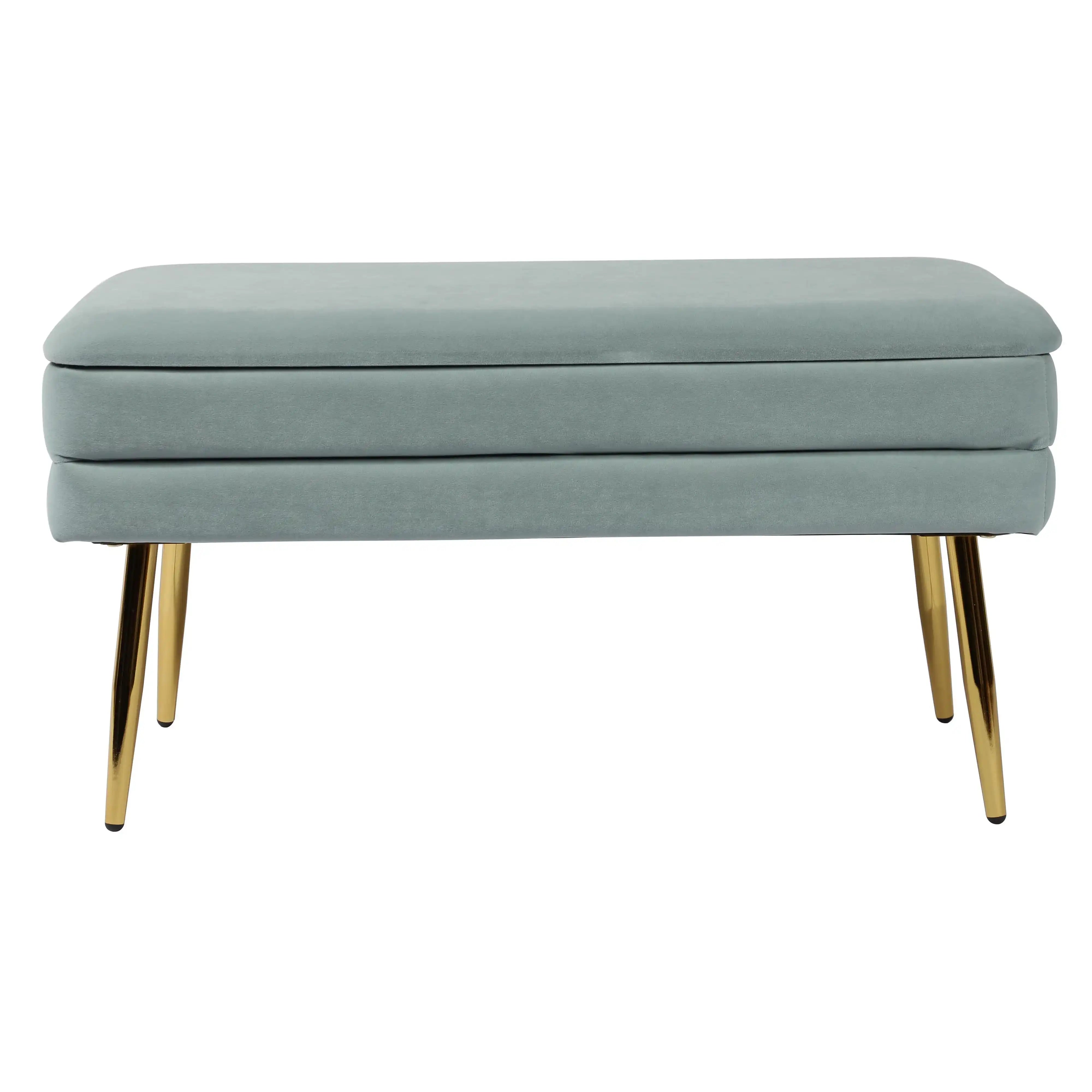 Ziva - Velvet Storage Bench - Best Buy Furniture